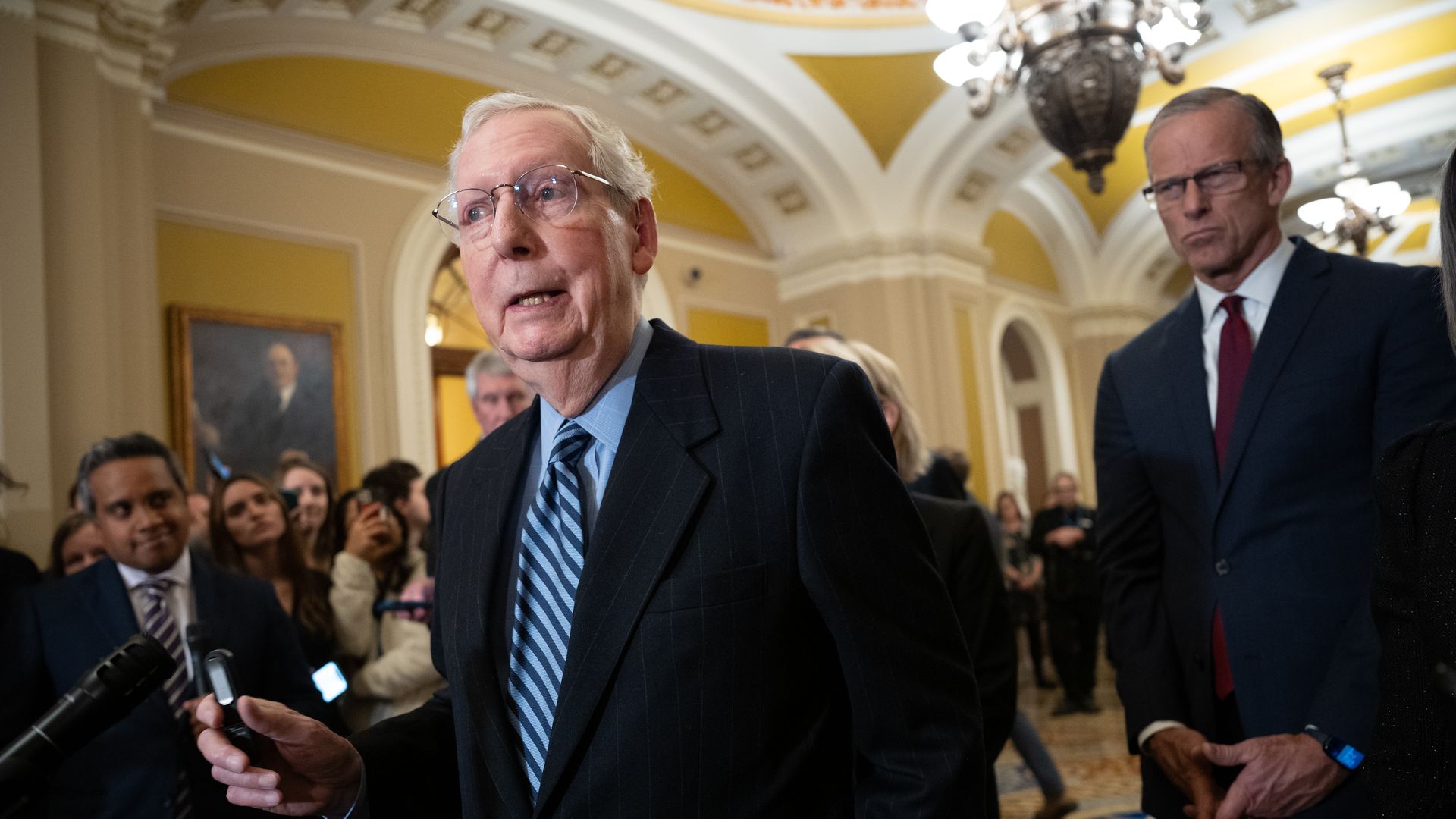 McConnell privately praises Mike Johnson