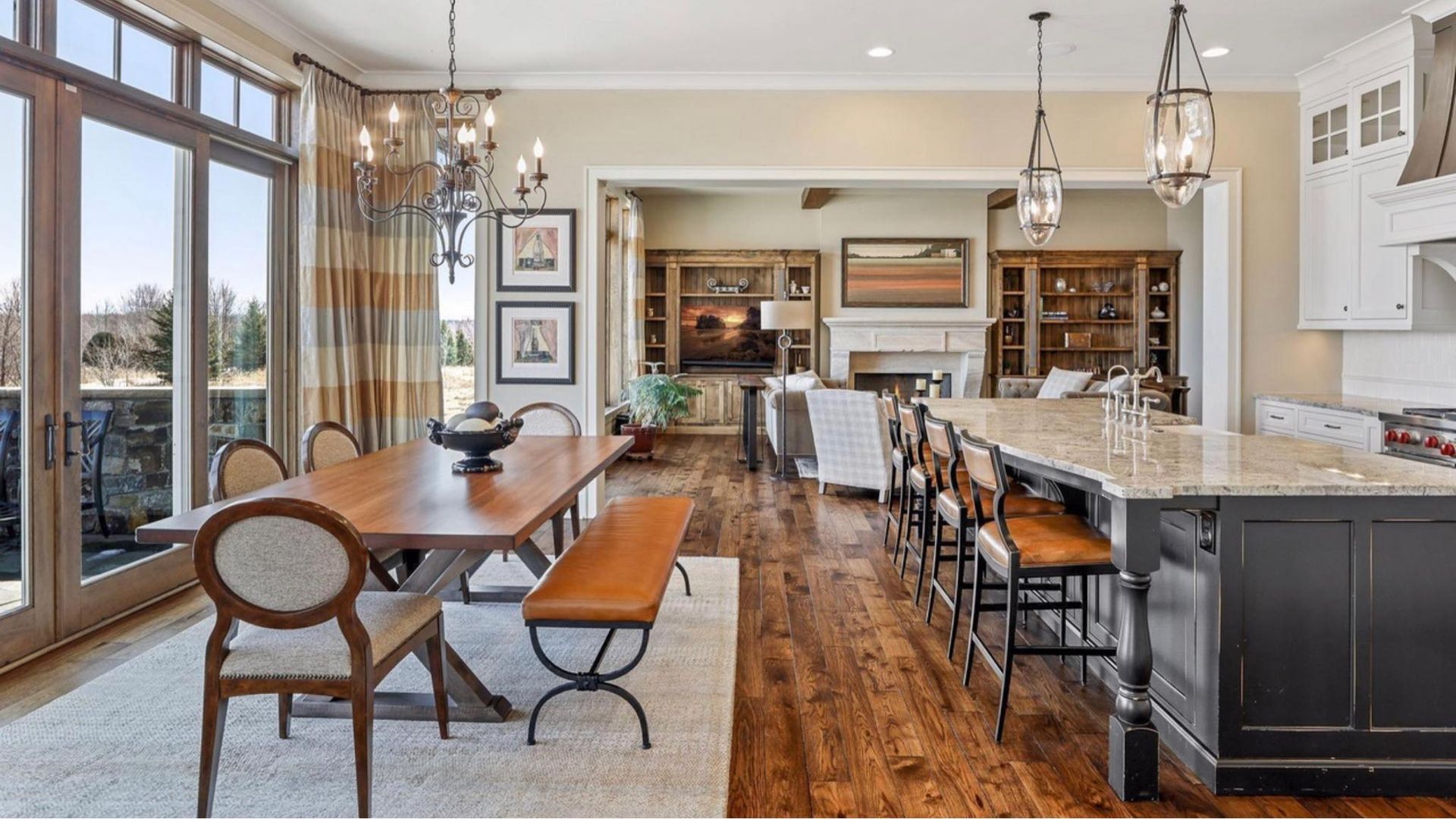 professionally designed open-concept kitchen