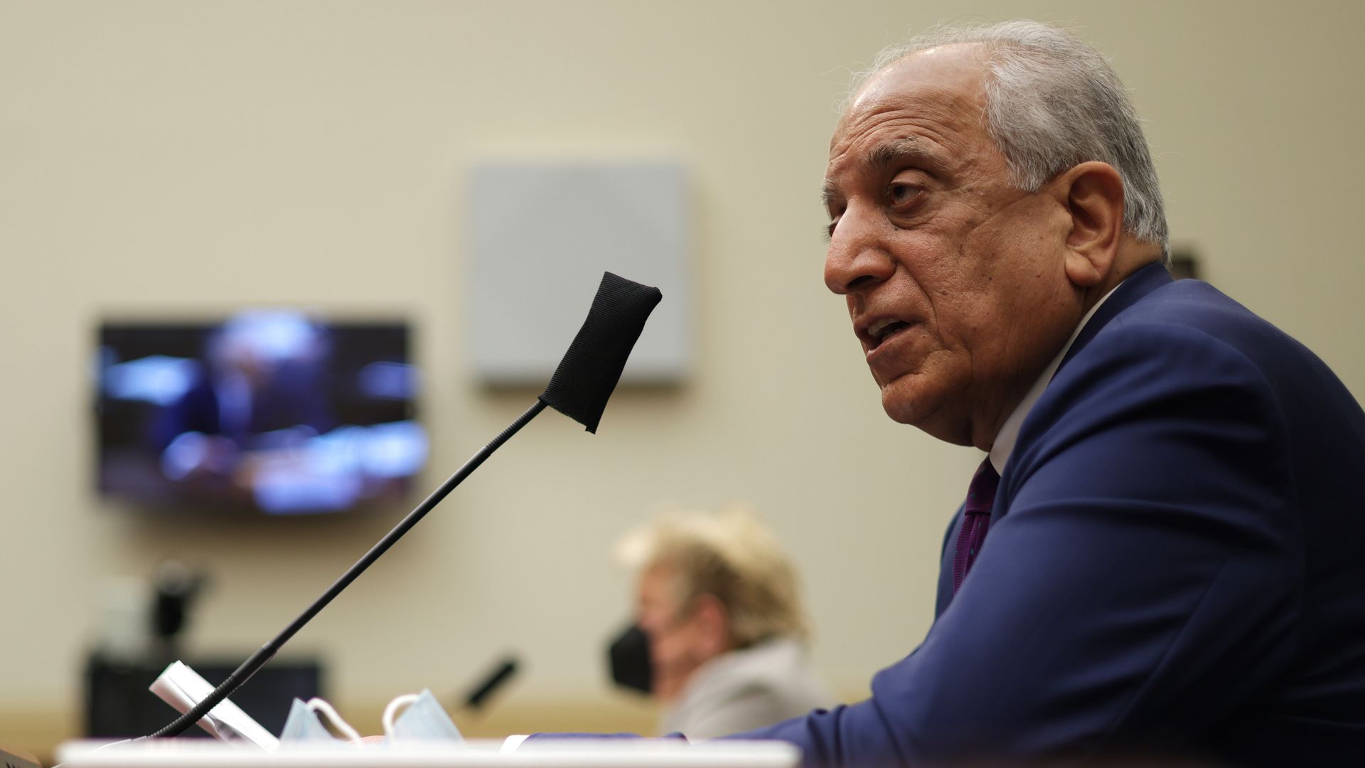 Special Representative on Afghanistan Reconciliation Zalmay Khalilzad  during a May hearing on Capitol Hill