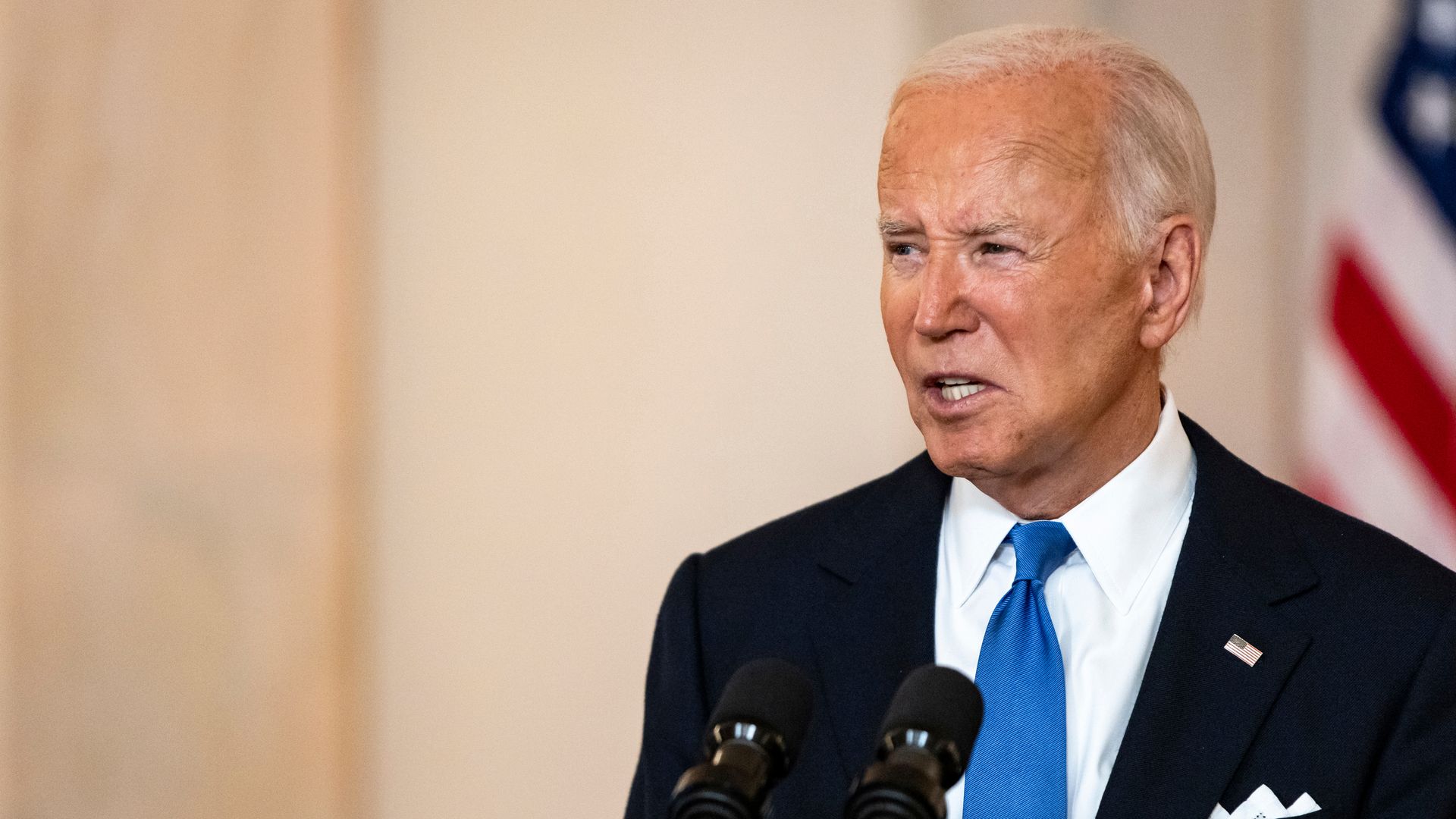 President Joe Biden in the Cross Hall of the White House in Washington, DC, US, on Monday, July 1.