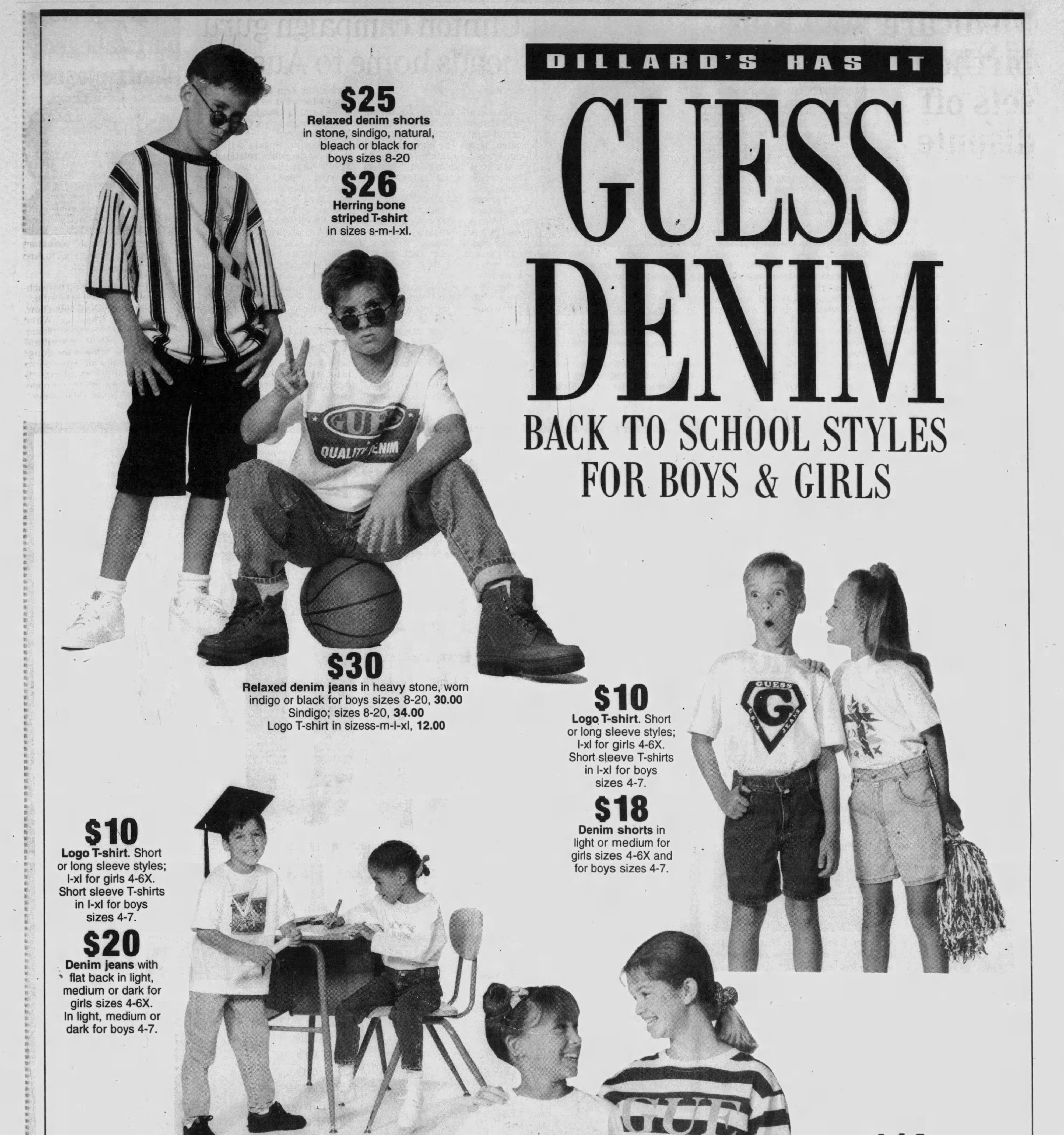 Back to school newspaper advertisement.