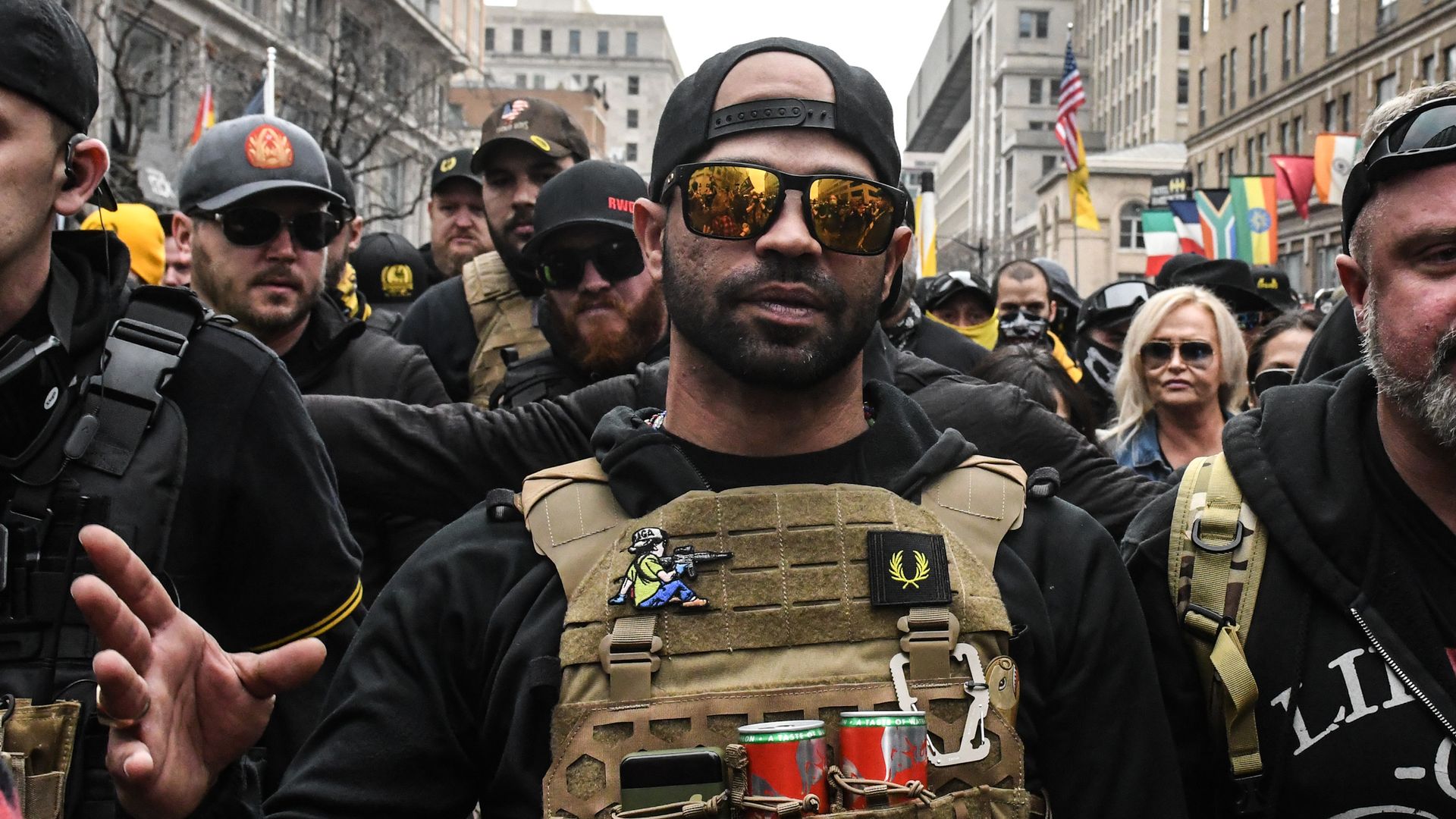  Enrique Tarrio, leader of the Proud Boys, in Washington, D.C., in December 2020.