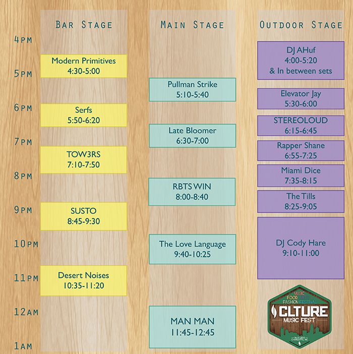 CLTure Fest Schedule