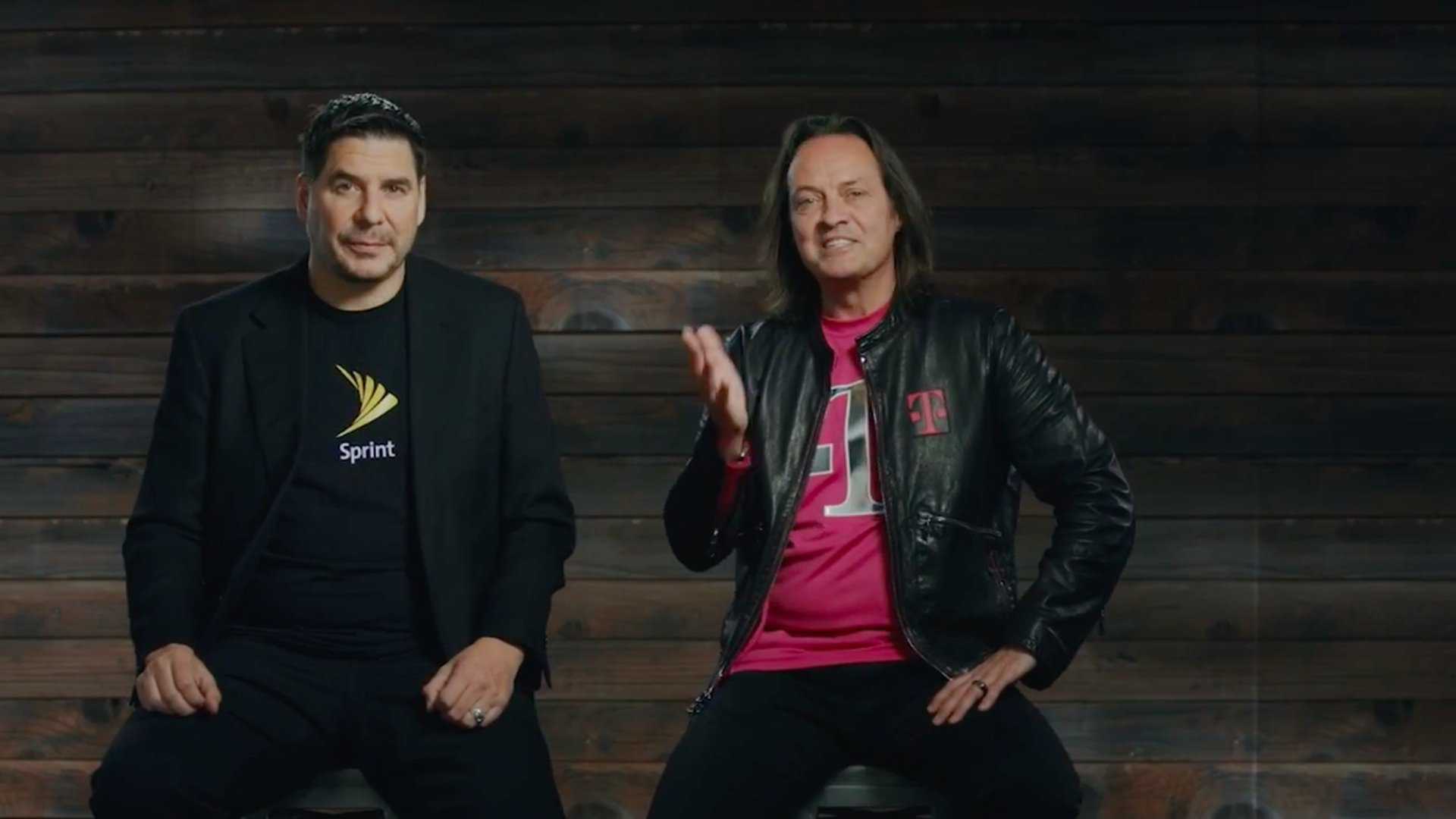 Sprint CEO Marcelo Claure and T-Mobile CEO John Legere