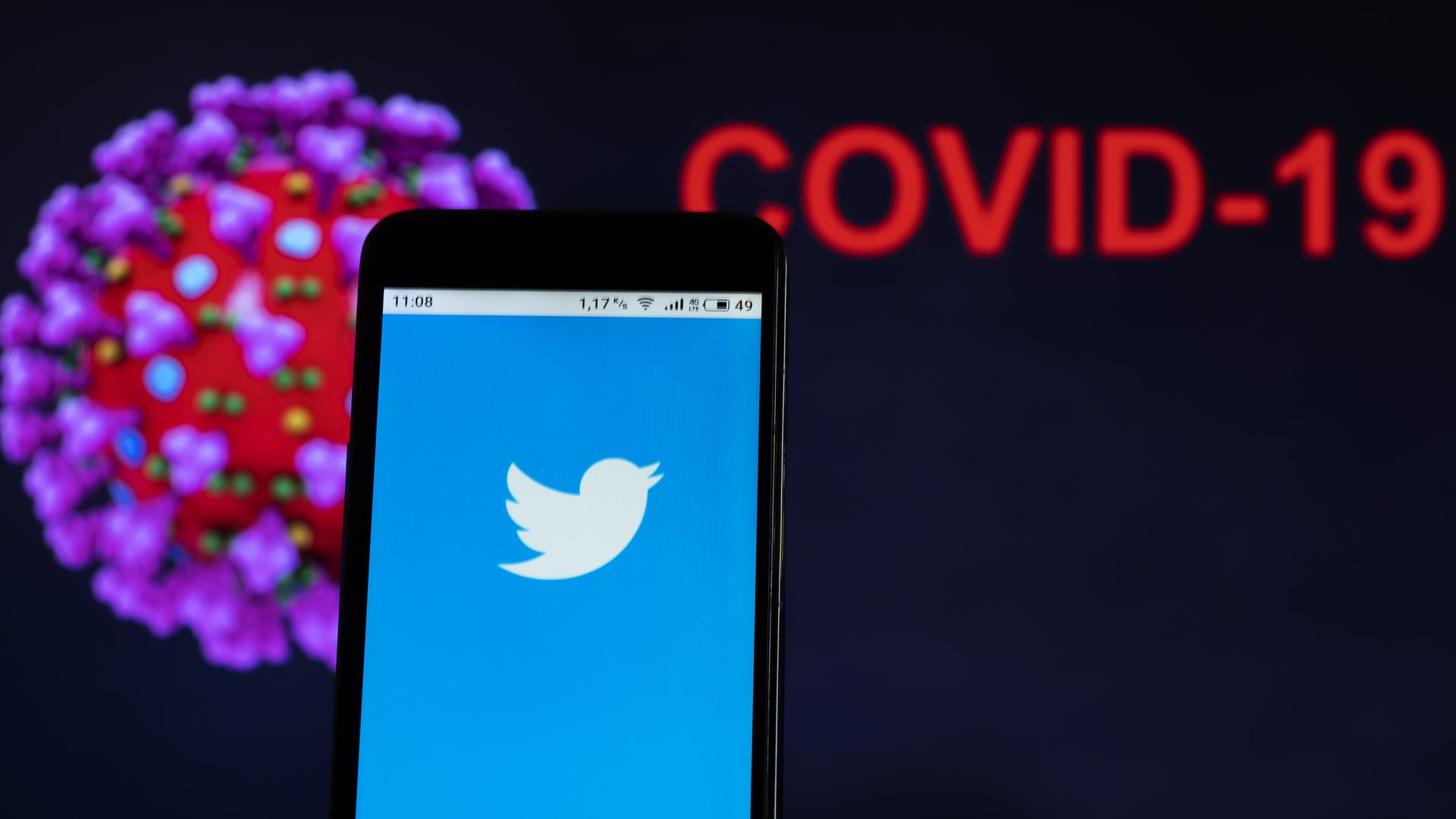 Twitter and COVID-19 illustration