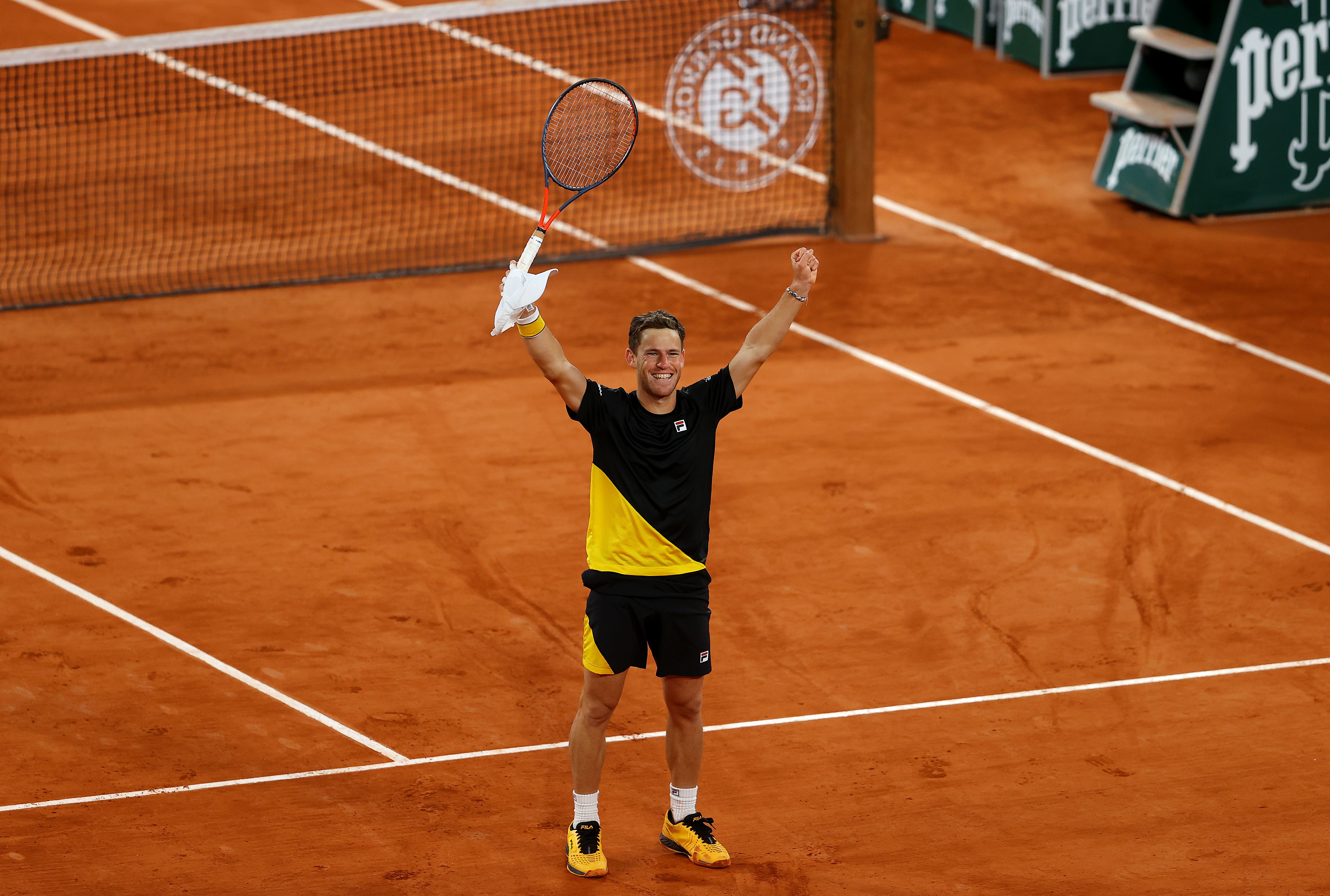 Diego Schwartzman celebrates