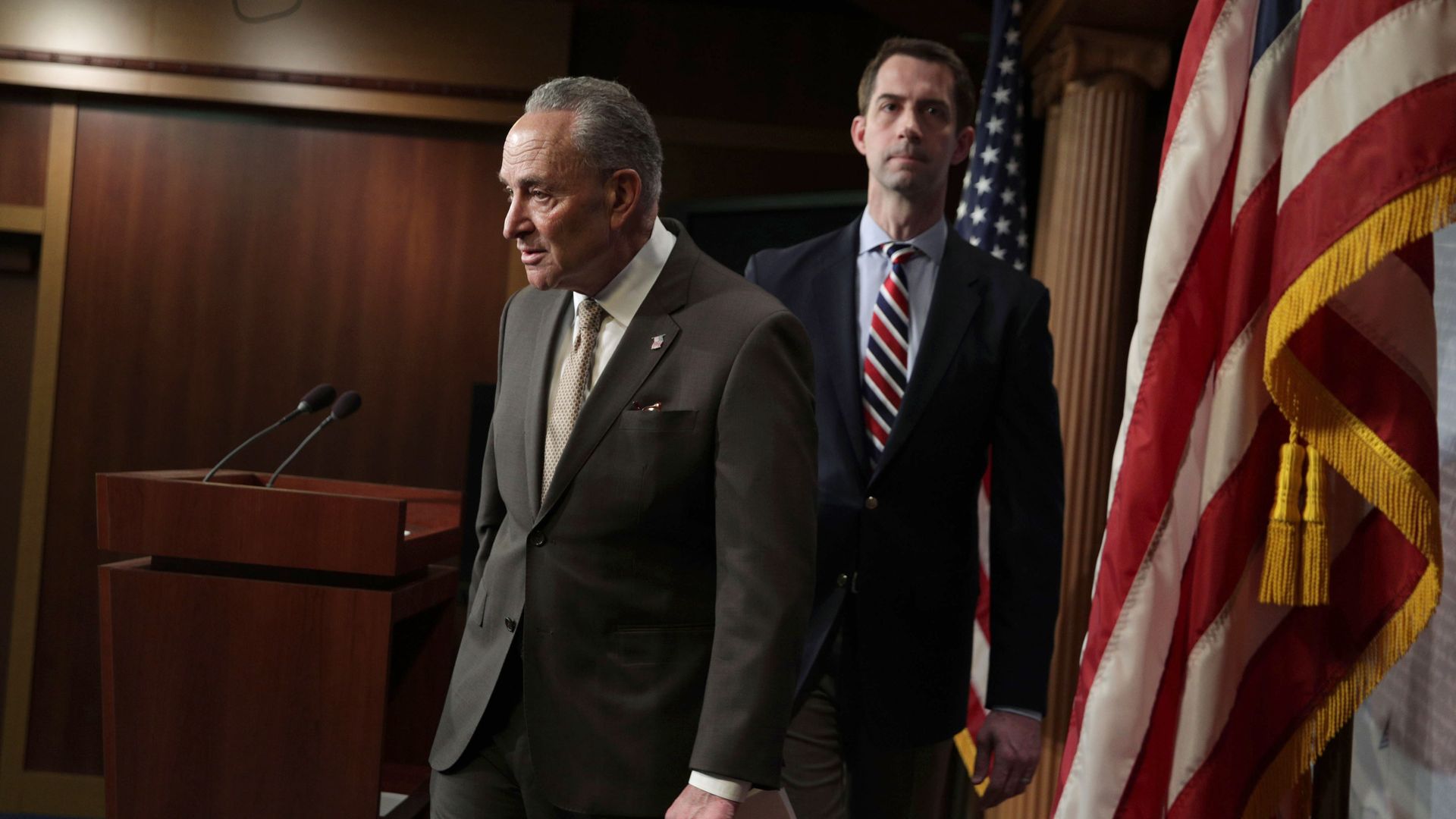 Chuck Schumer and Tom Cotton