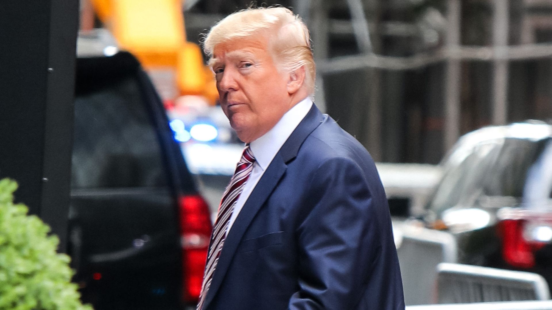  Former U.S. president Donald Trump is seen on May 24, 2021 in New York City.
