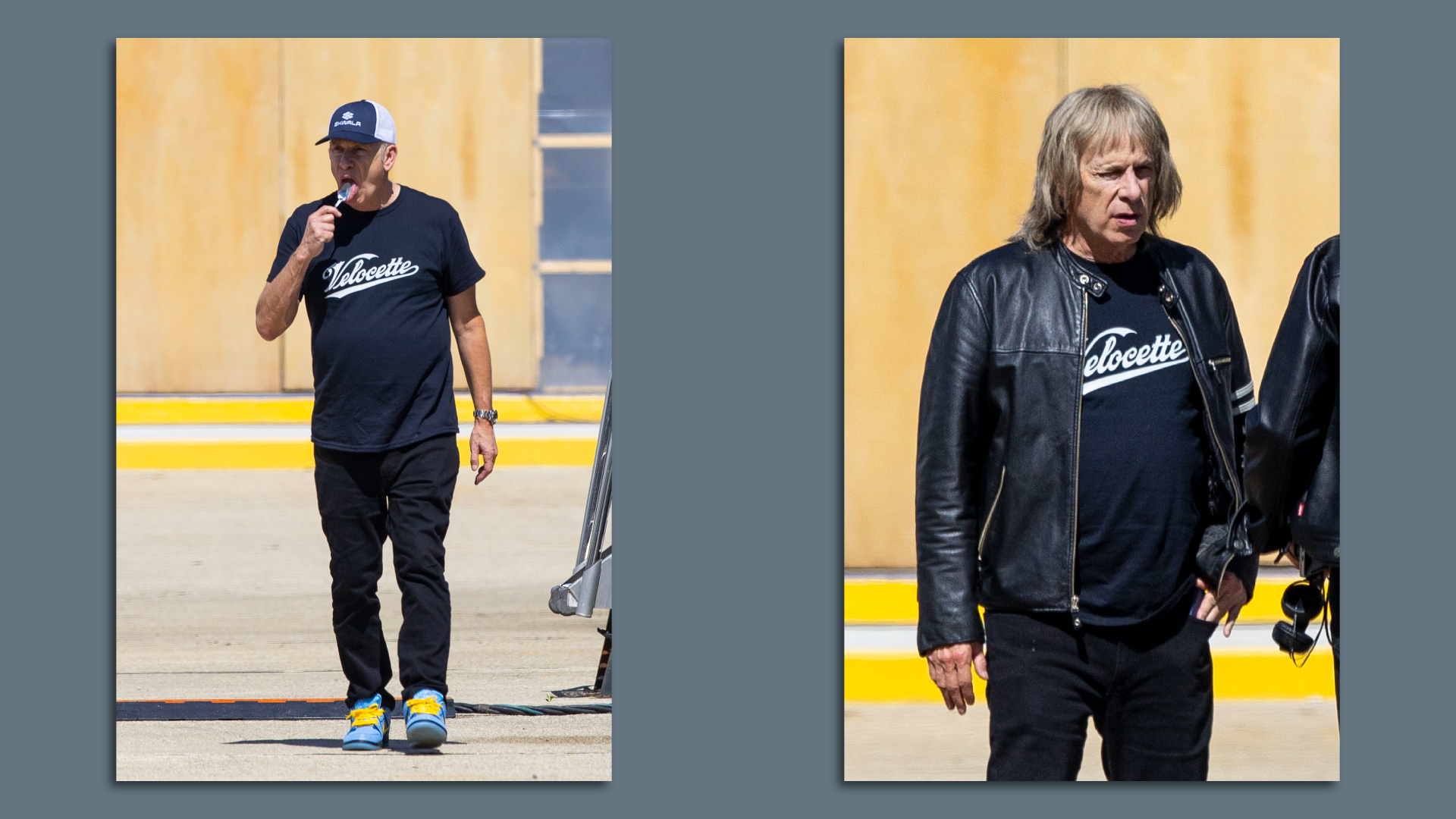 Photo shows Christopher Guest on set of the "Spinal Tap" sequel