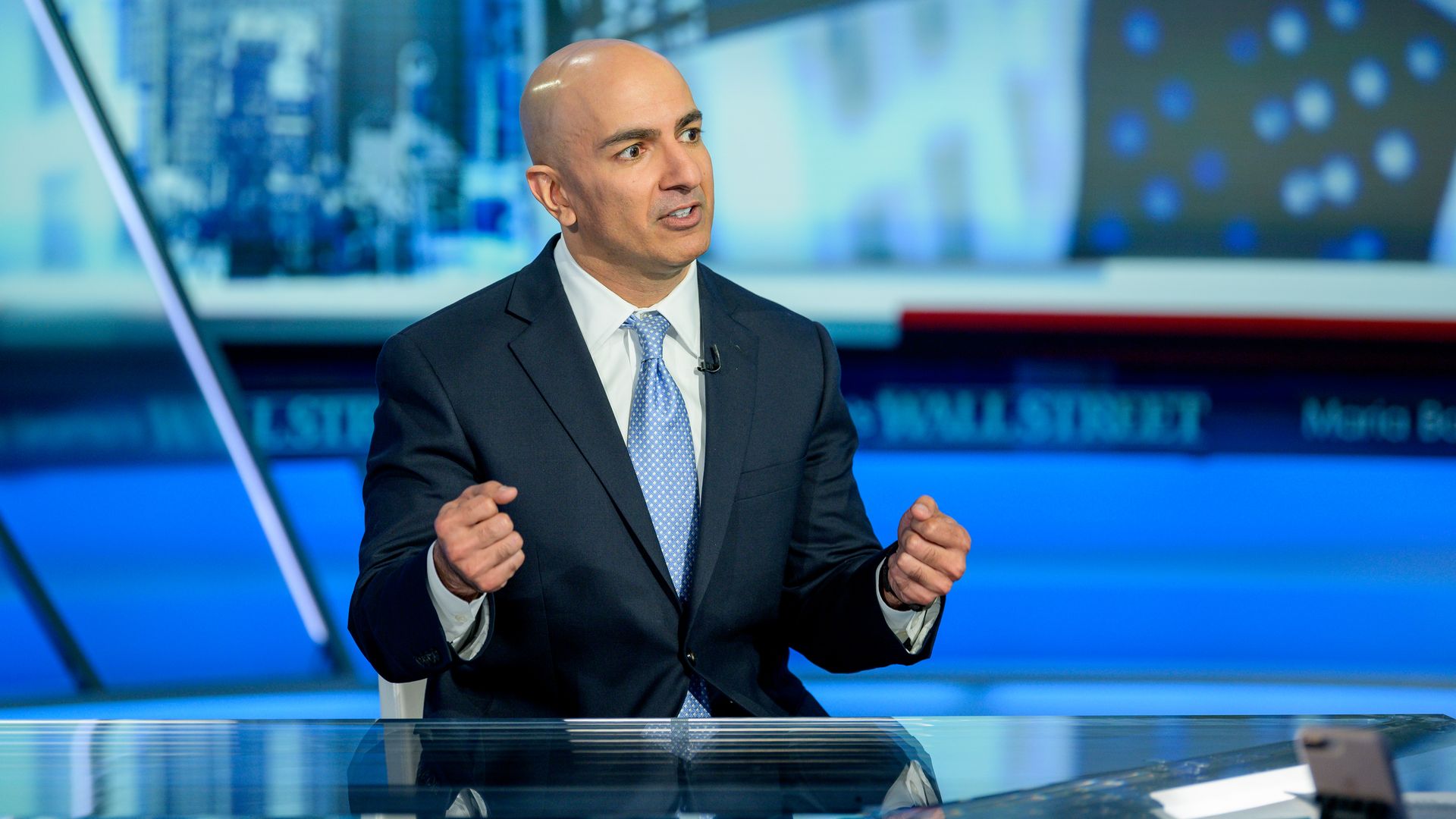 Minneapolis Federal Reserve Bank President Neel Kashkari visits "Maria Bartiromo's Wall Street" at Fox Business Network Studios on October 11, 2019 in New York City.