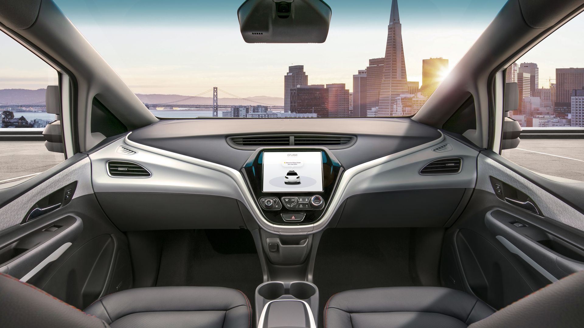 Image of Cruise AV, with no steering wheel