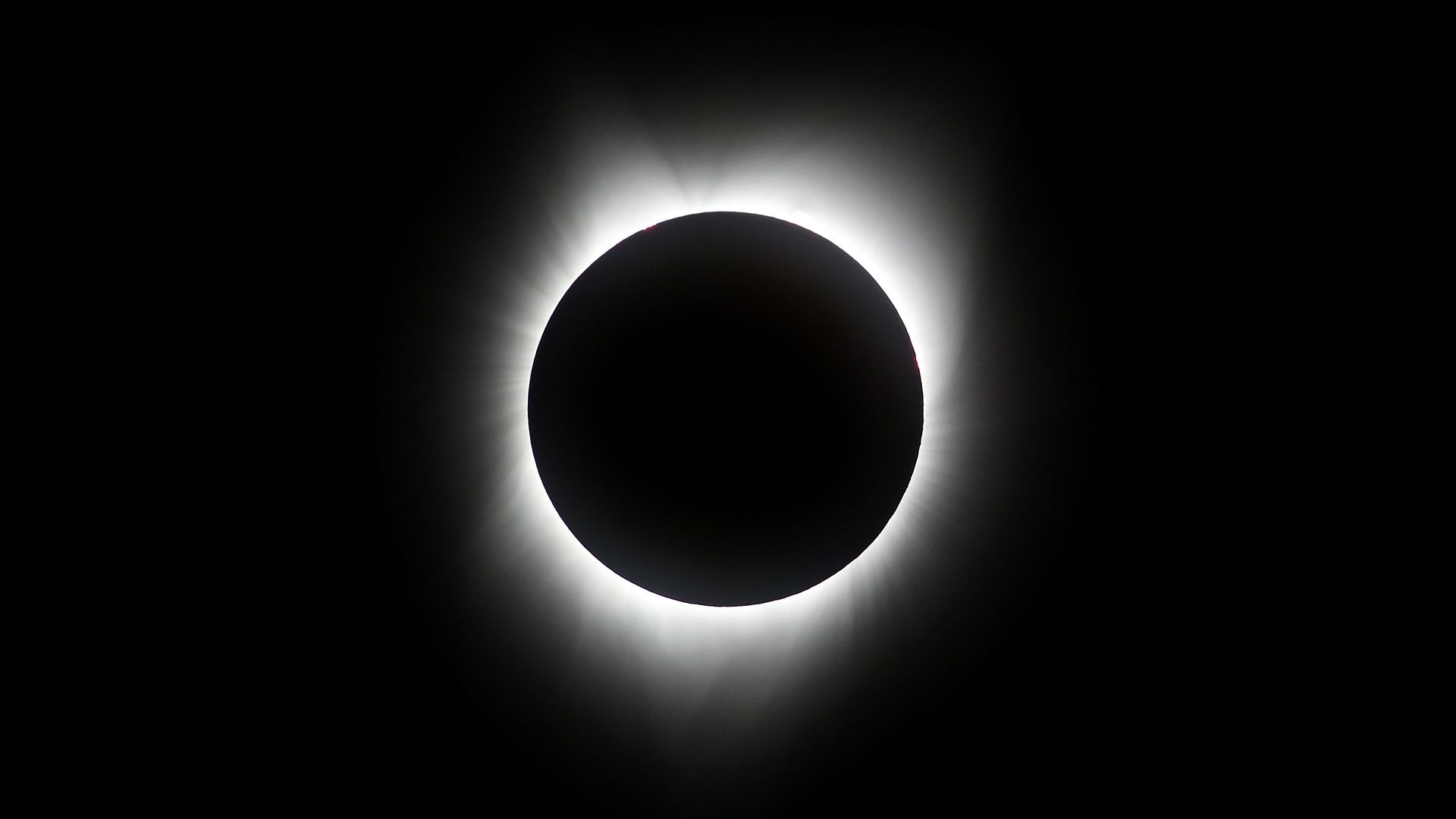 View of a total solar eclipse. 