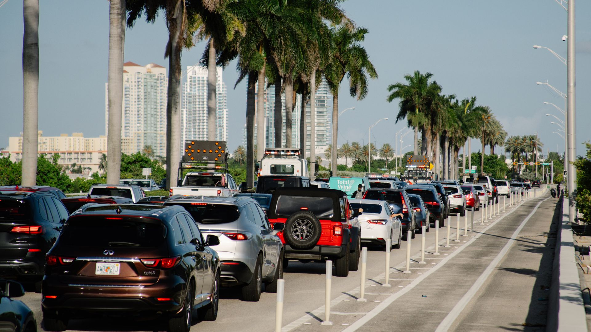 Traffic in Miami Beach