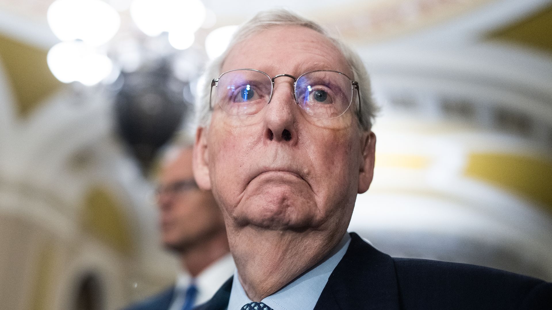Senate Minority Leader Mitch McConnell, R-Ky., conducts a news conference after the senate luncheons in the U.S. Capitol 