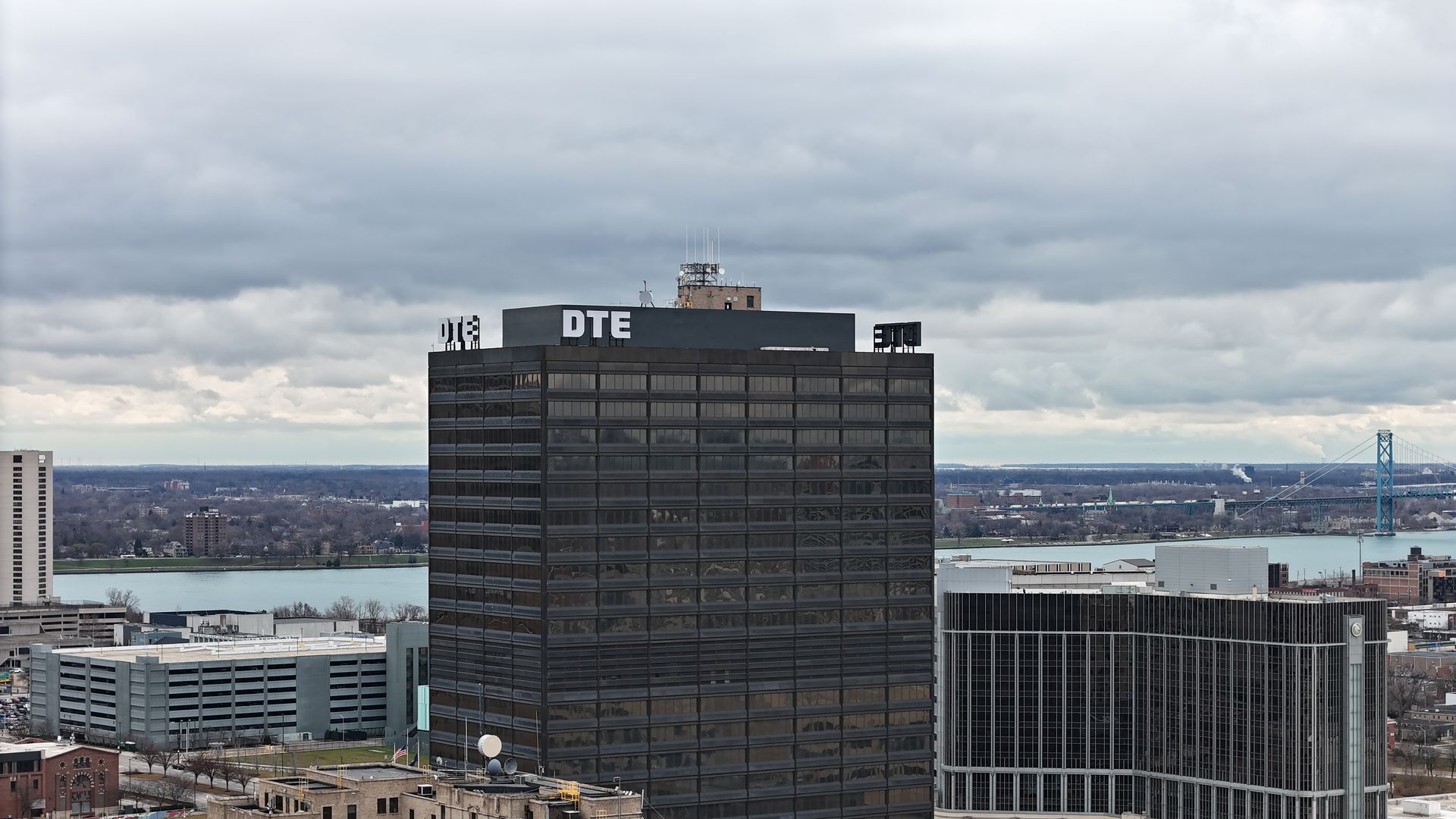 DTE Energy headquarters building in downtown Detroit