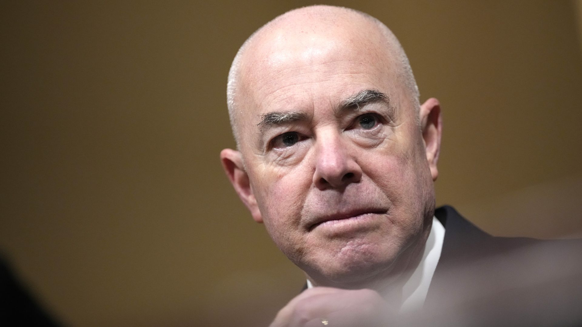 U.S. Secretary of Homeland Security Alejandro Mayorkas testifies during a House Homeland Security Committee hearing on Capitol Hill