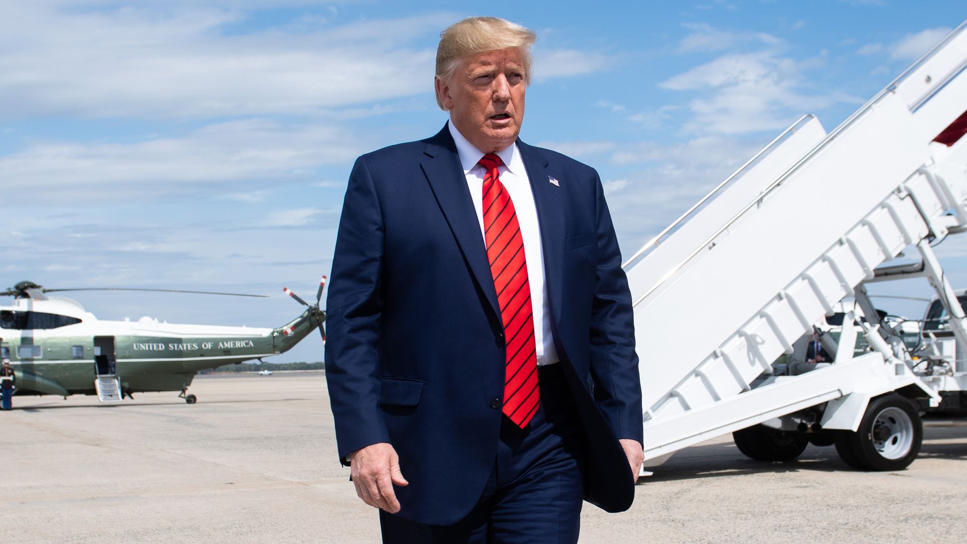 Trump walking.