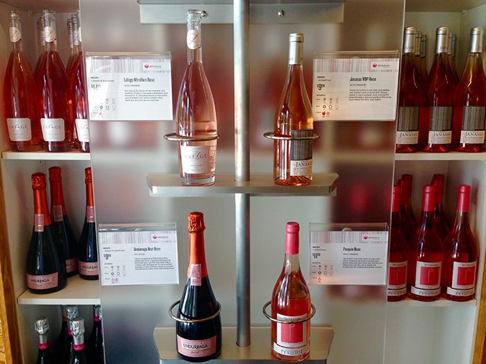 Wines are sorted by type then from light to full bodied. 