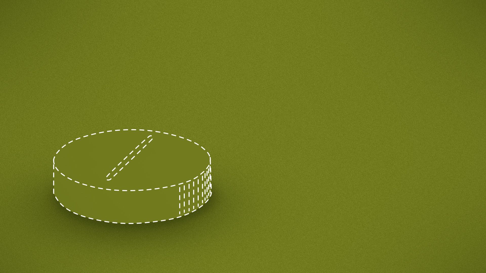 Illustration of a pill casting a shadow, with the pill made from dotted lines as if it were invisible.