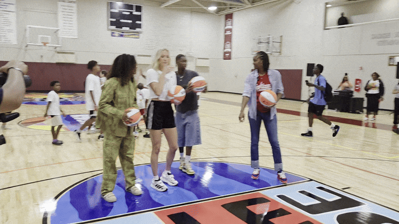 The first shot at the new Riverside Park court