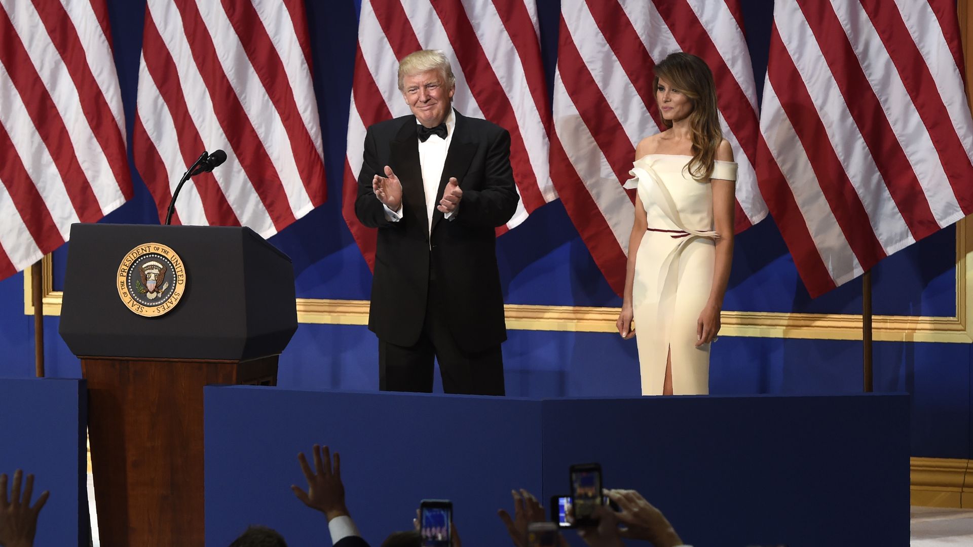 President Trump and Melania Trump at the inauguration