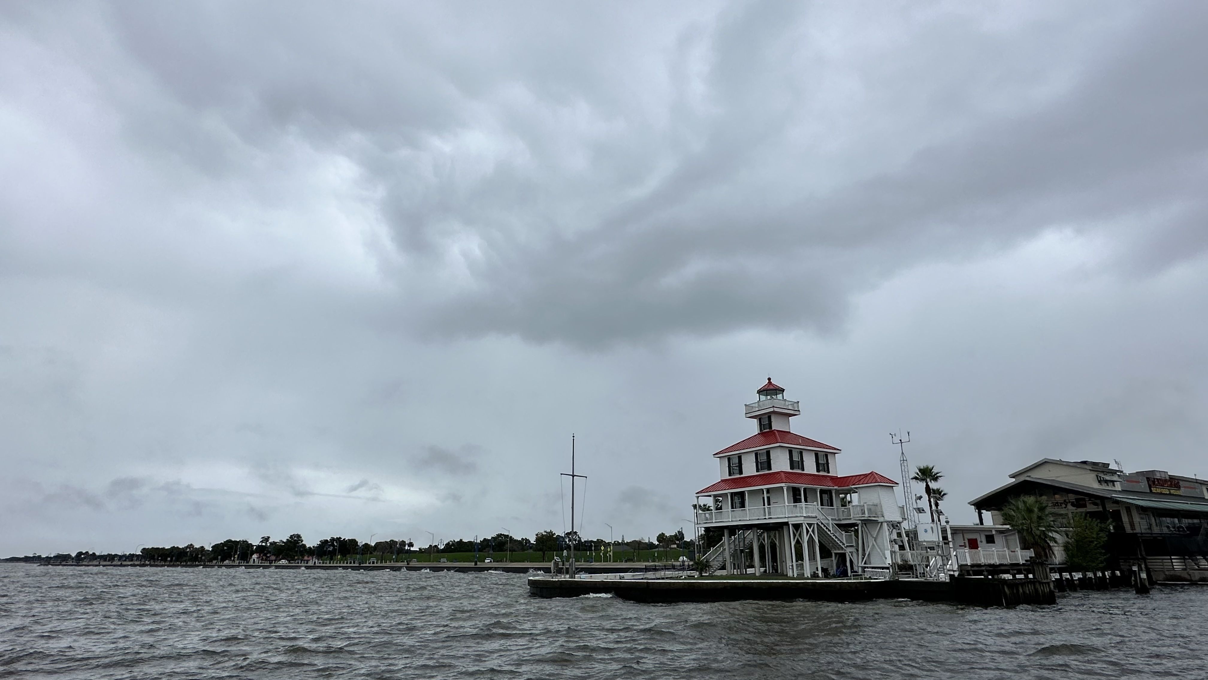 Image shows the Canal lighthouse in New Orleans.