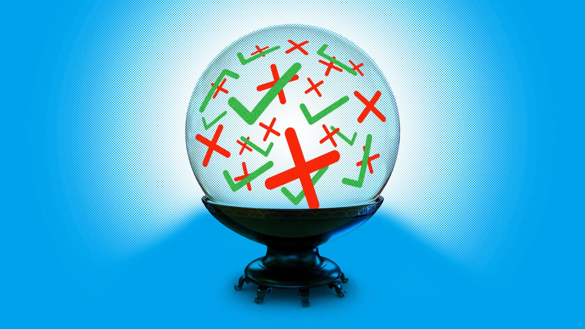 Crystal ball illustration for column on energy predictions
