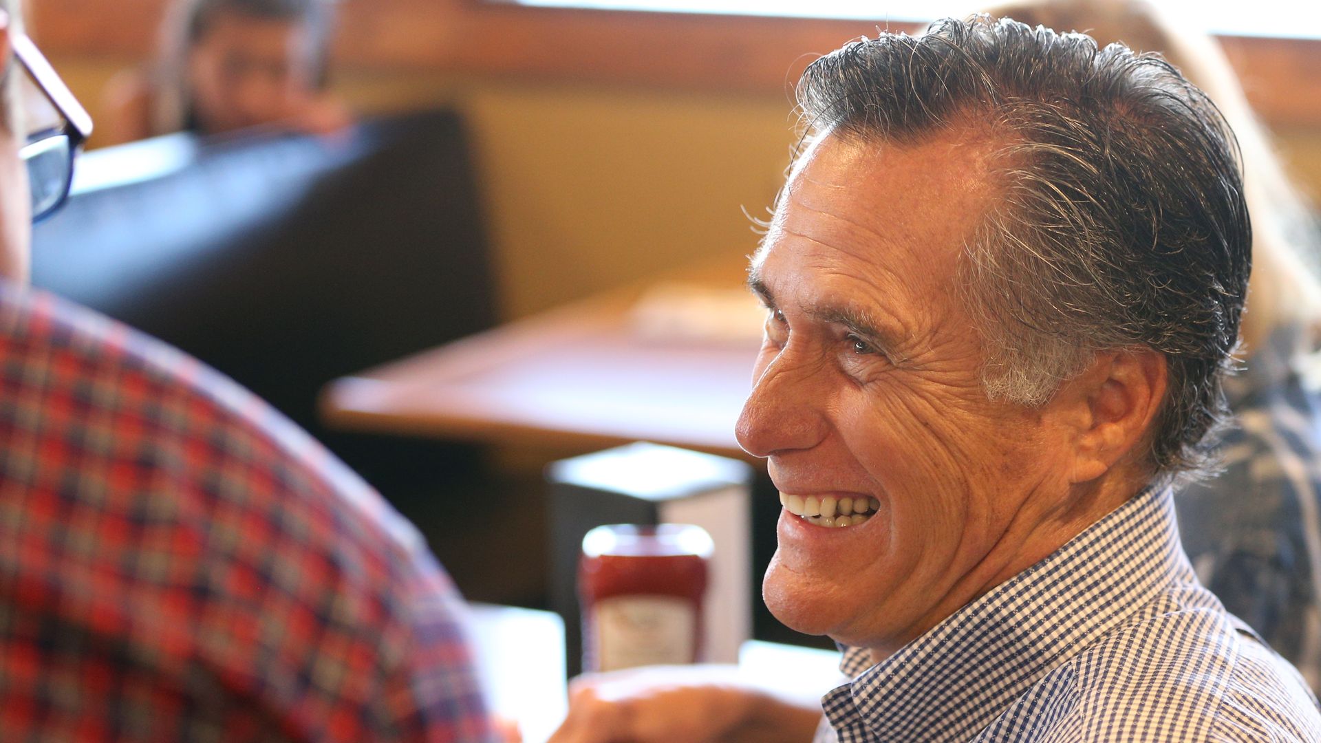 Mitt Romney smiles