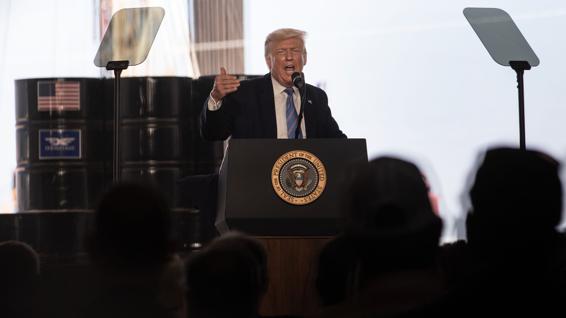 Trump speaks in Texas. 