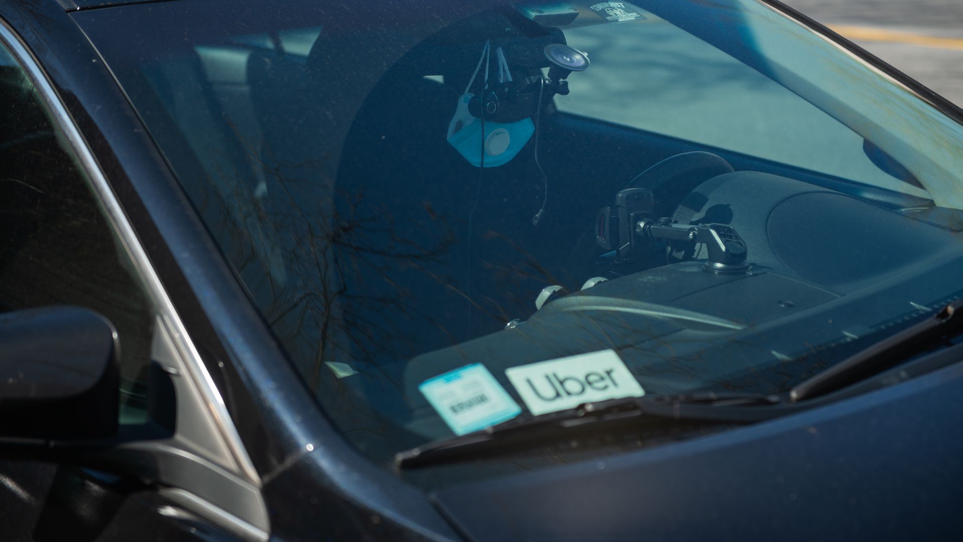 An uber car.