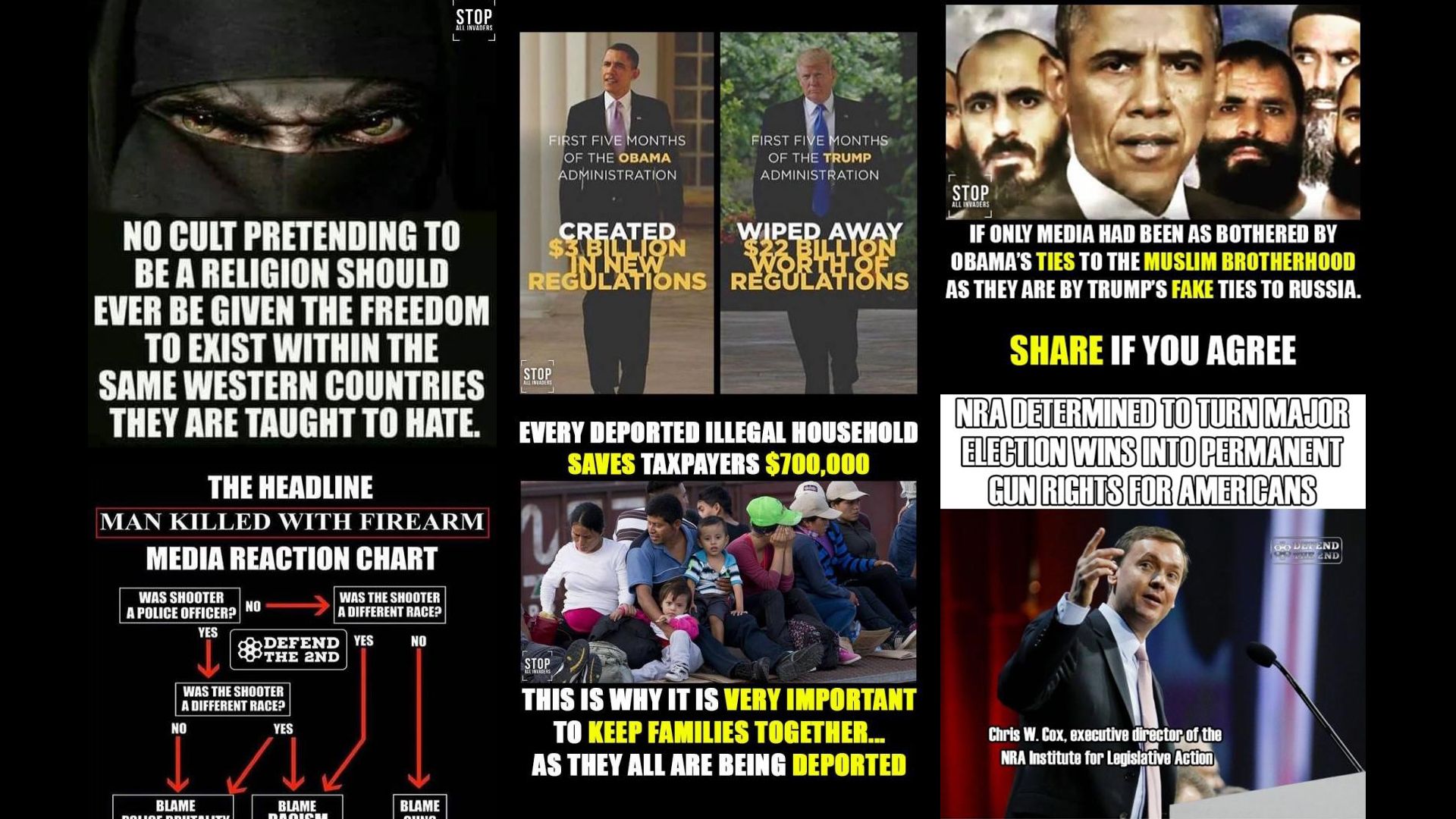 A collected images posted on social media to influence the 2016 election