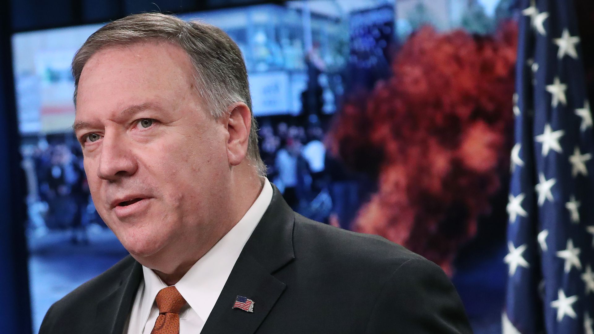 Up-close photo of Mike Pompeo