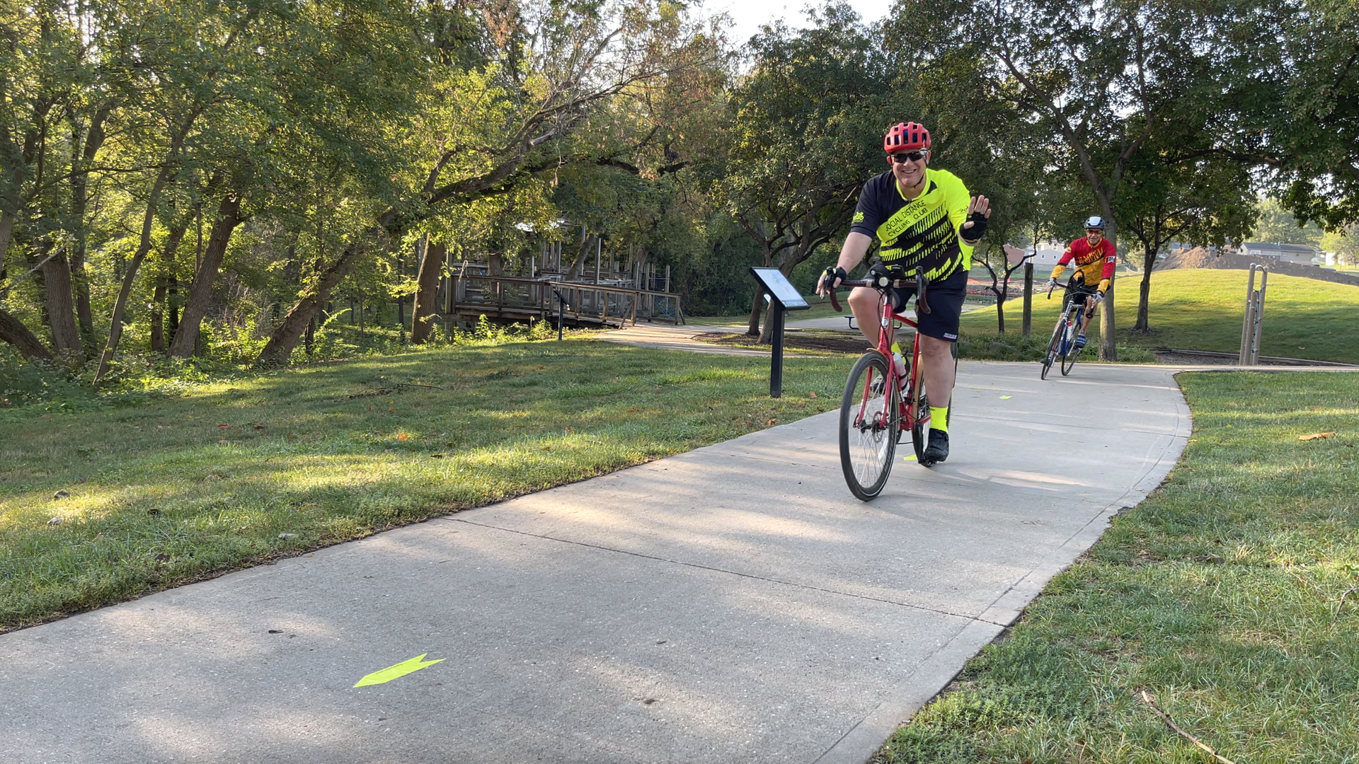 Mayor Bob Andeweg on his bicycle