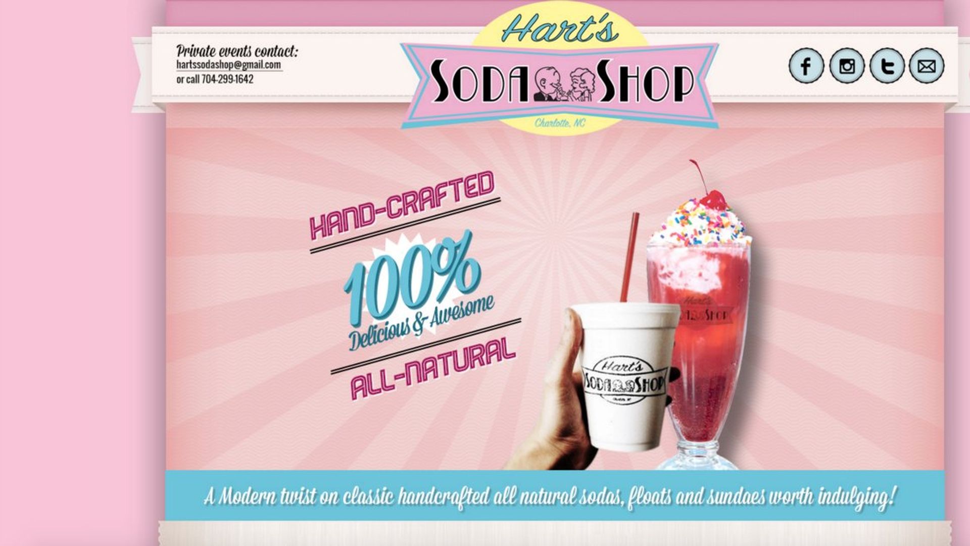 harts soda shop header