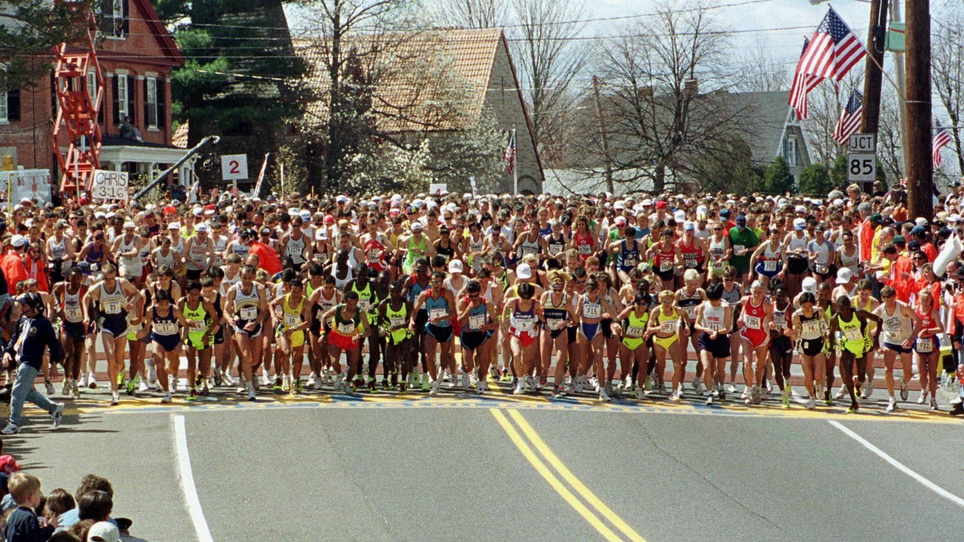 Boston Marathon runners