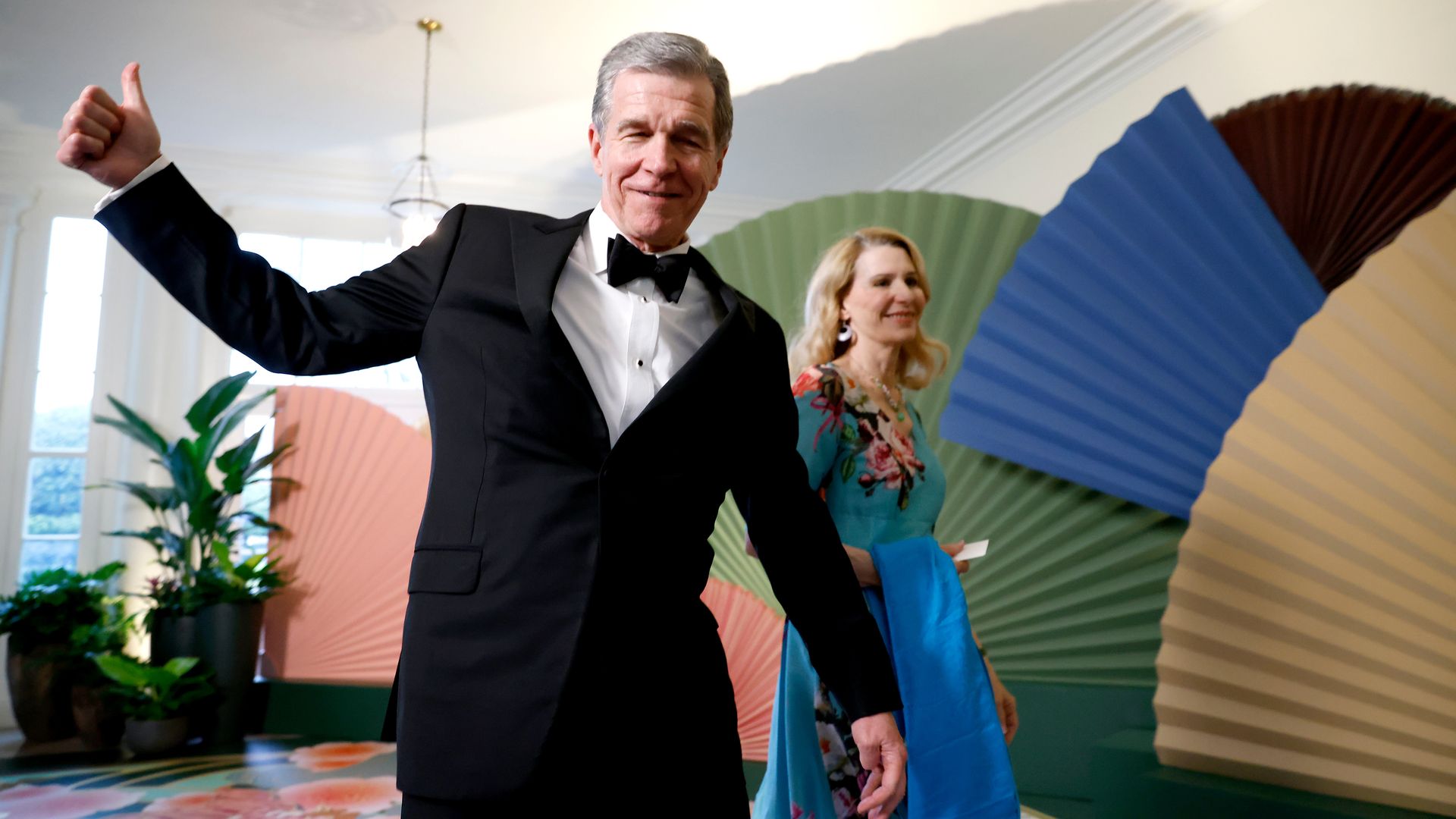 Gov. Roy Cooper and his wife Kristin Cooper