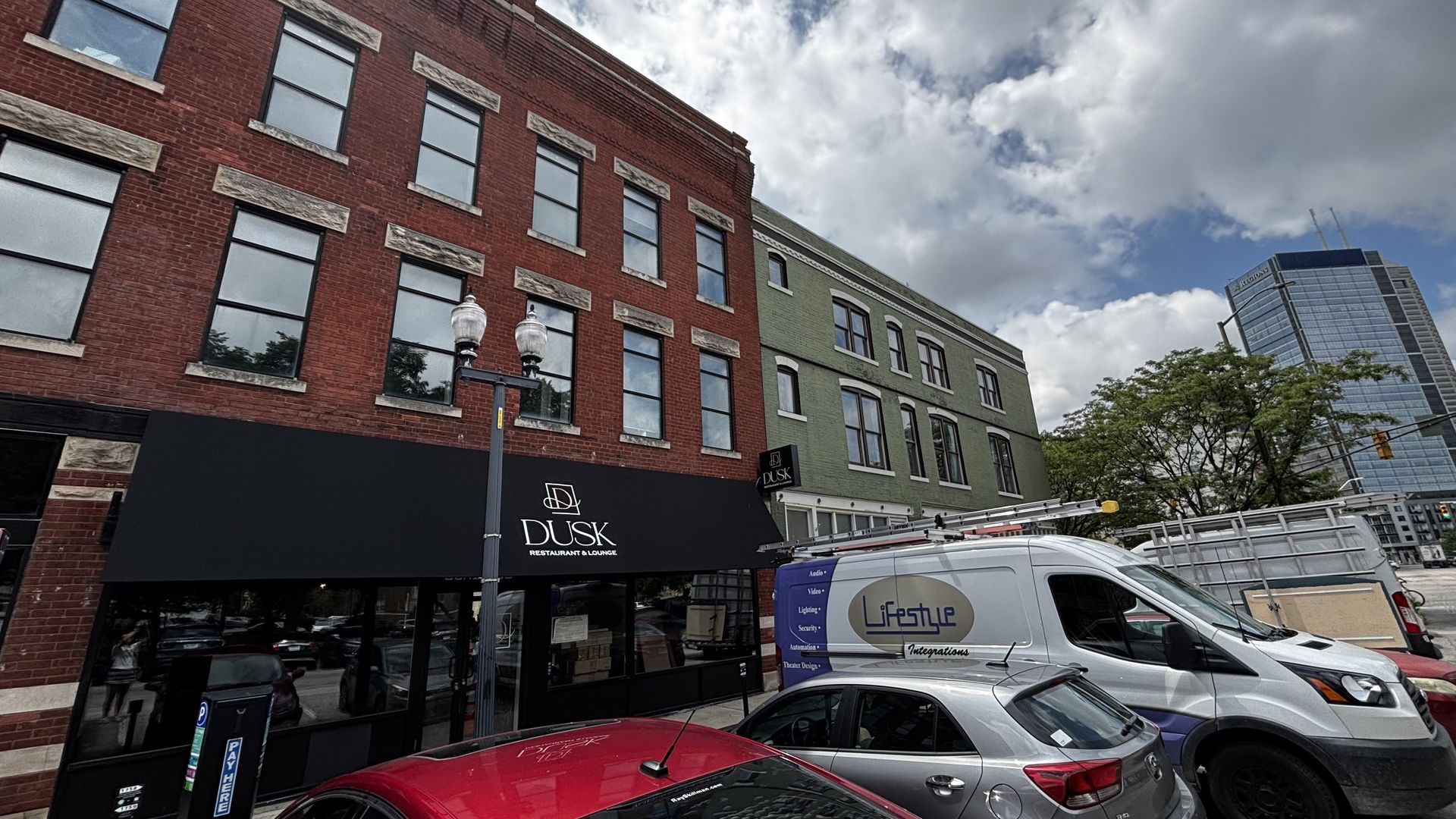 A red brick building