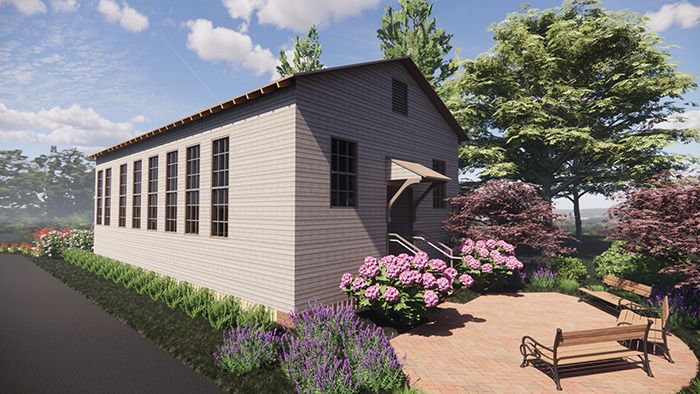 Rendering of what the school will look like once it's restored. Rendering: LS3P/courtesy of the Charlotte Museum of History