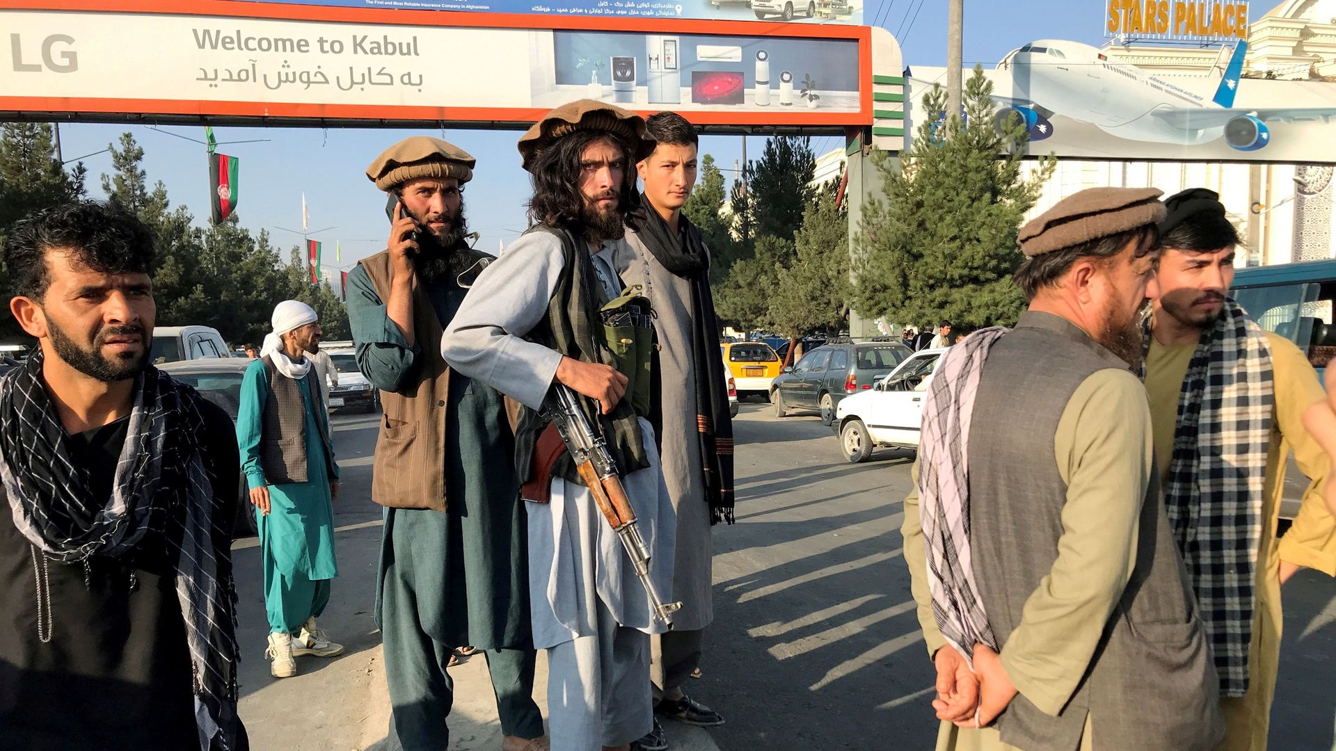 Taliban outside Kabul airport