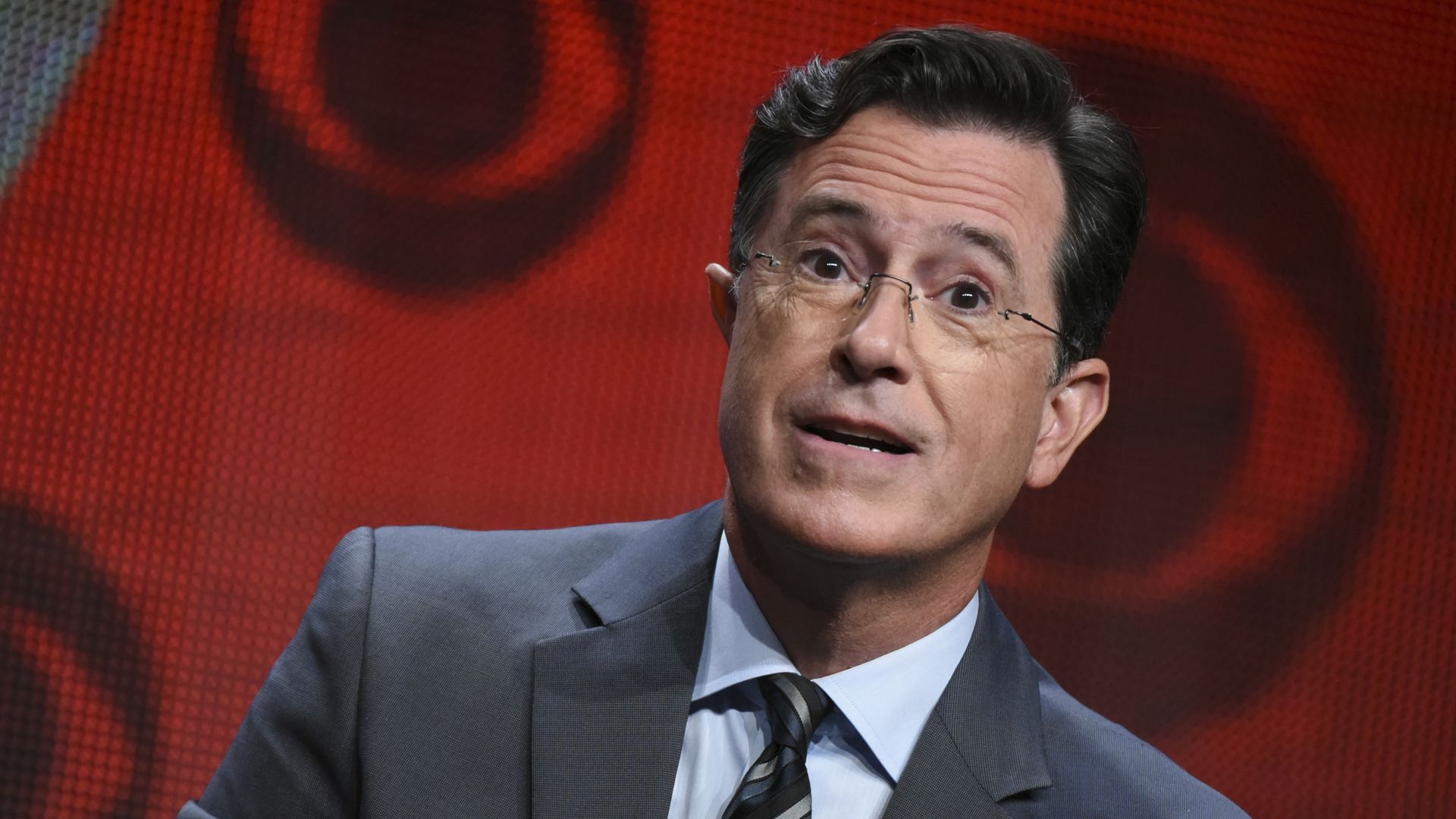 Stephen Colbert on stage.
