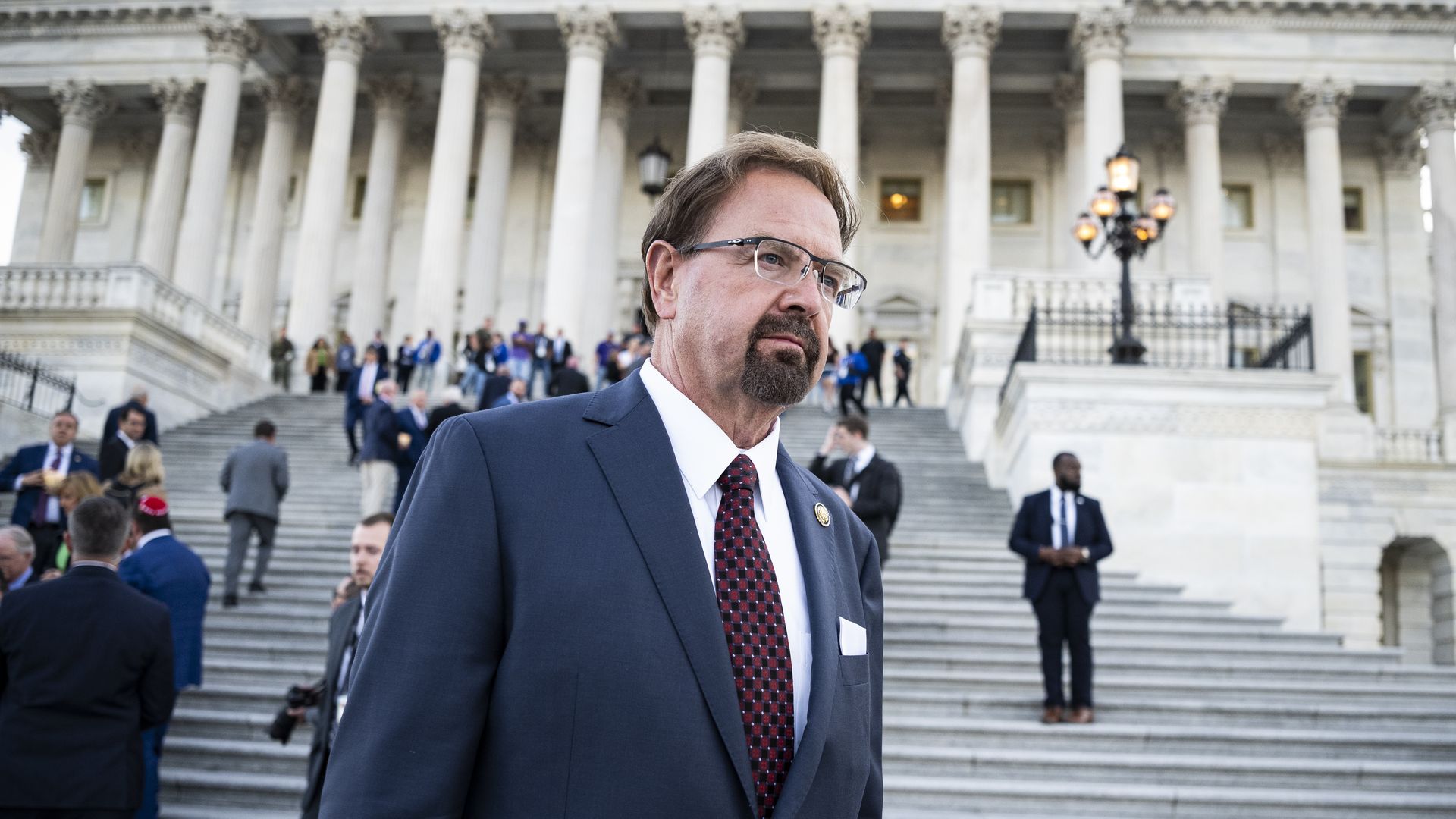 Rep. Chuck Edwards departs after a candlelight vigil in honor of National Police Week at the U.S. Capitol on May 12.