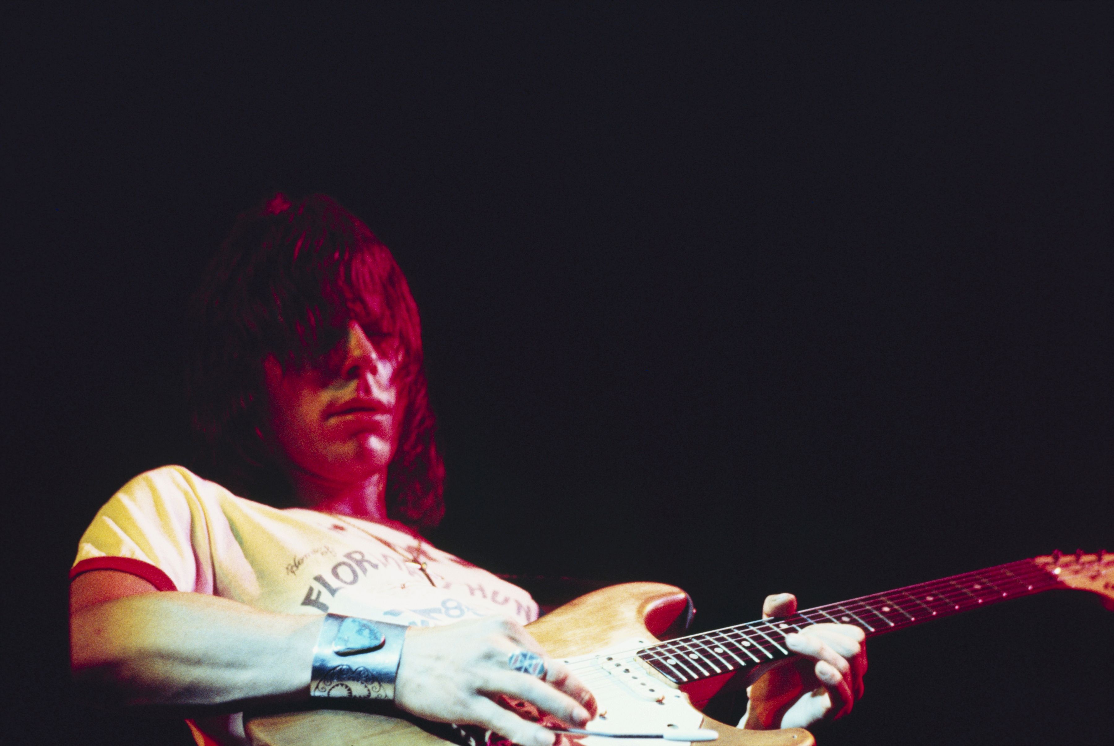 Jeff Beck on stage in 1975.