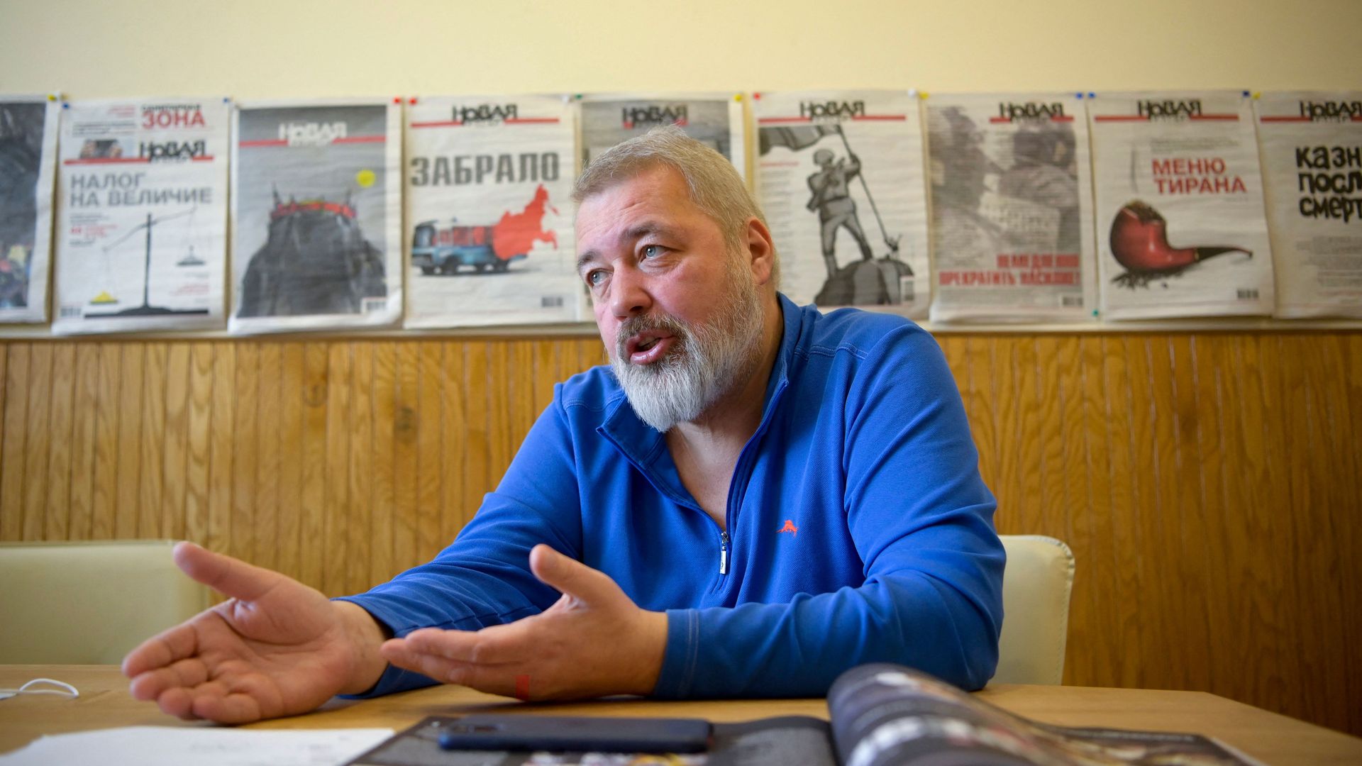 Russian investigative newspaper Novaya Gazeta's editor-in-chief Dmitry Muratov 