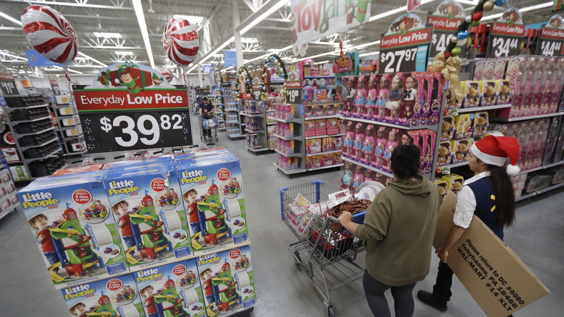 shoppers at a Walmart store