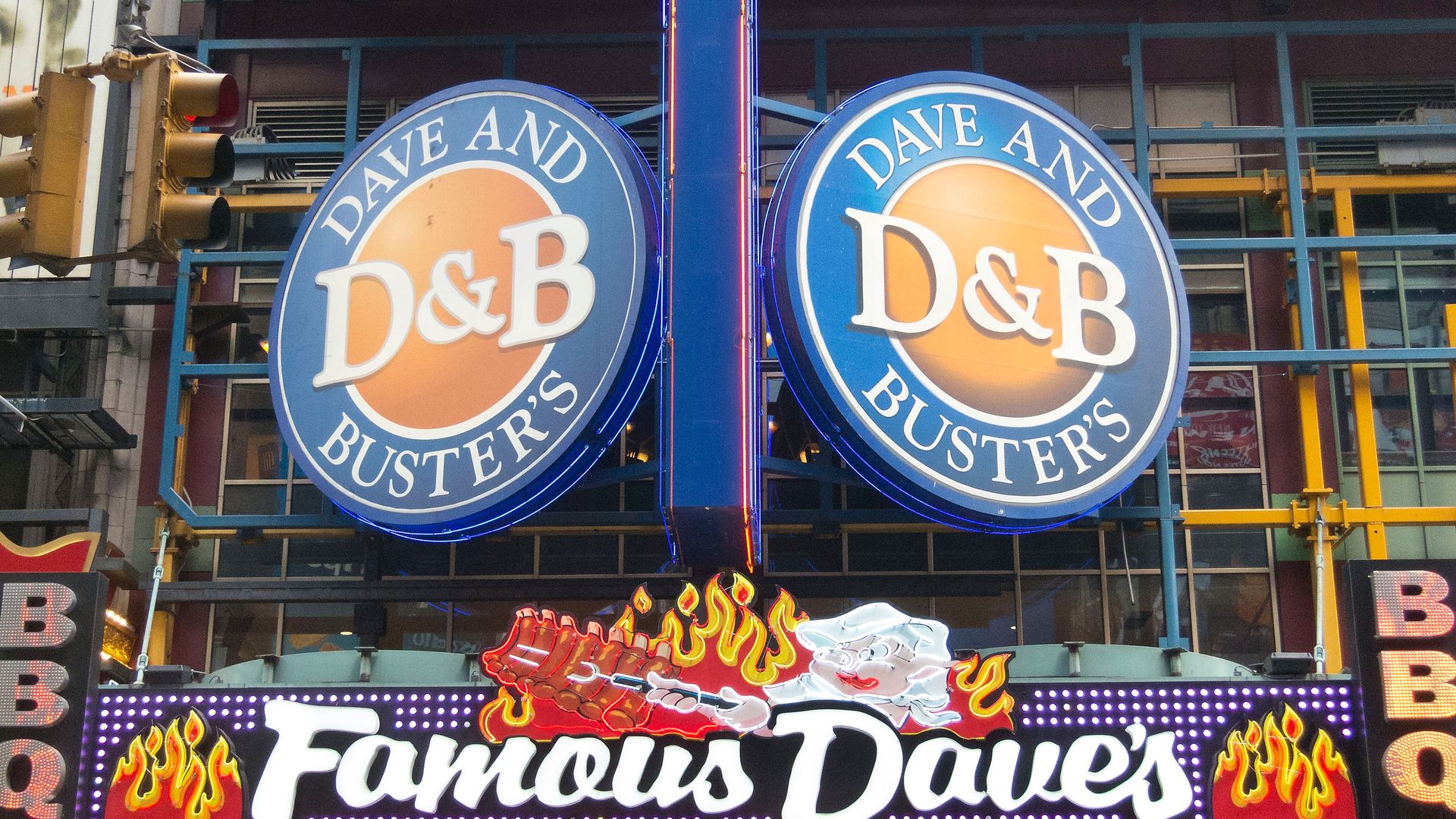 Dave and Buster's storefront in Times Square