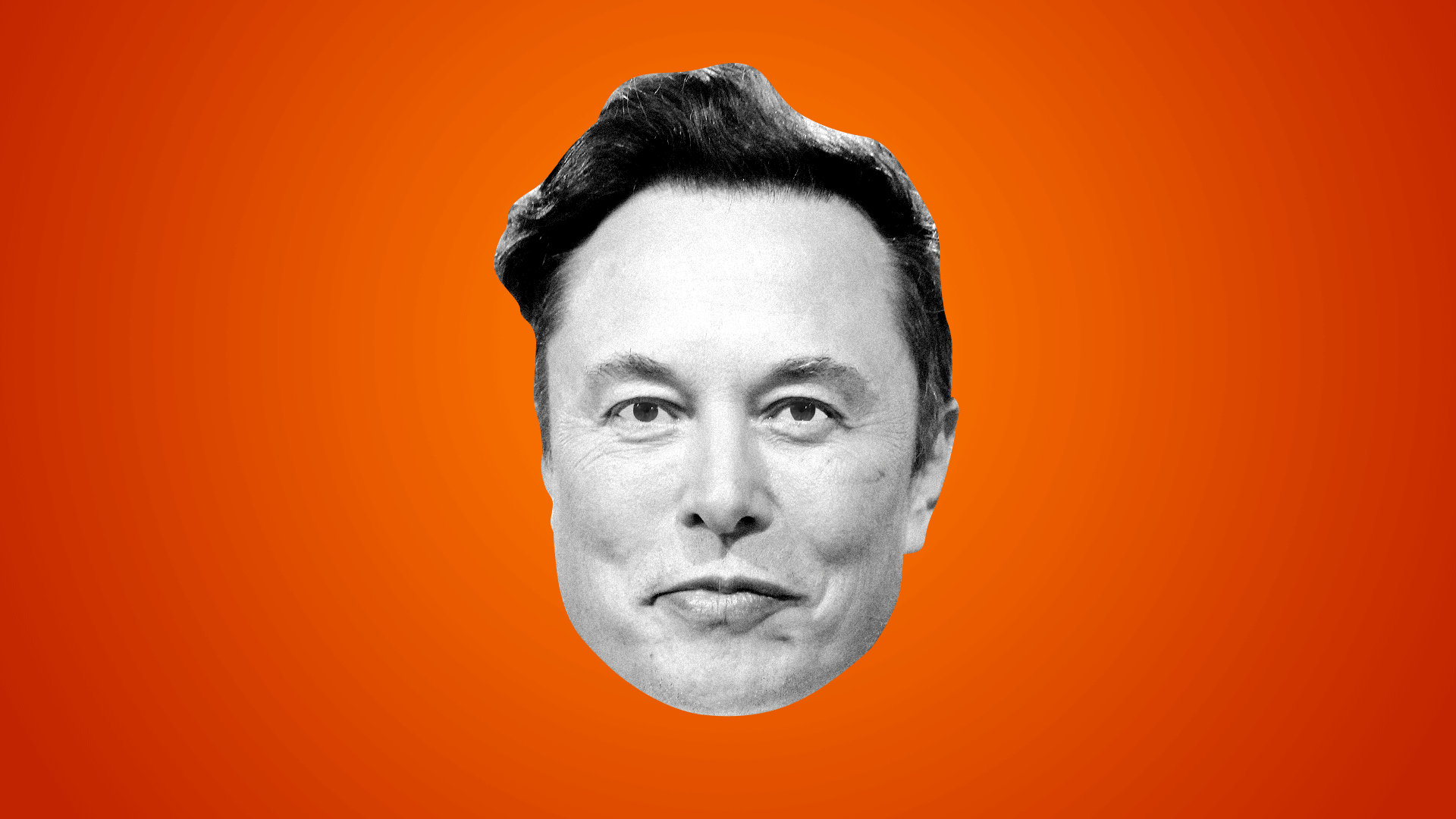Animated photo illustration of Elon Musk looking in a bunch of different directions.