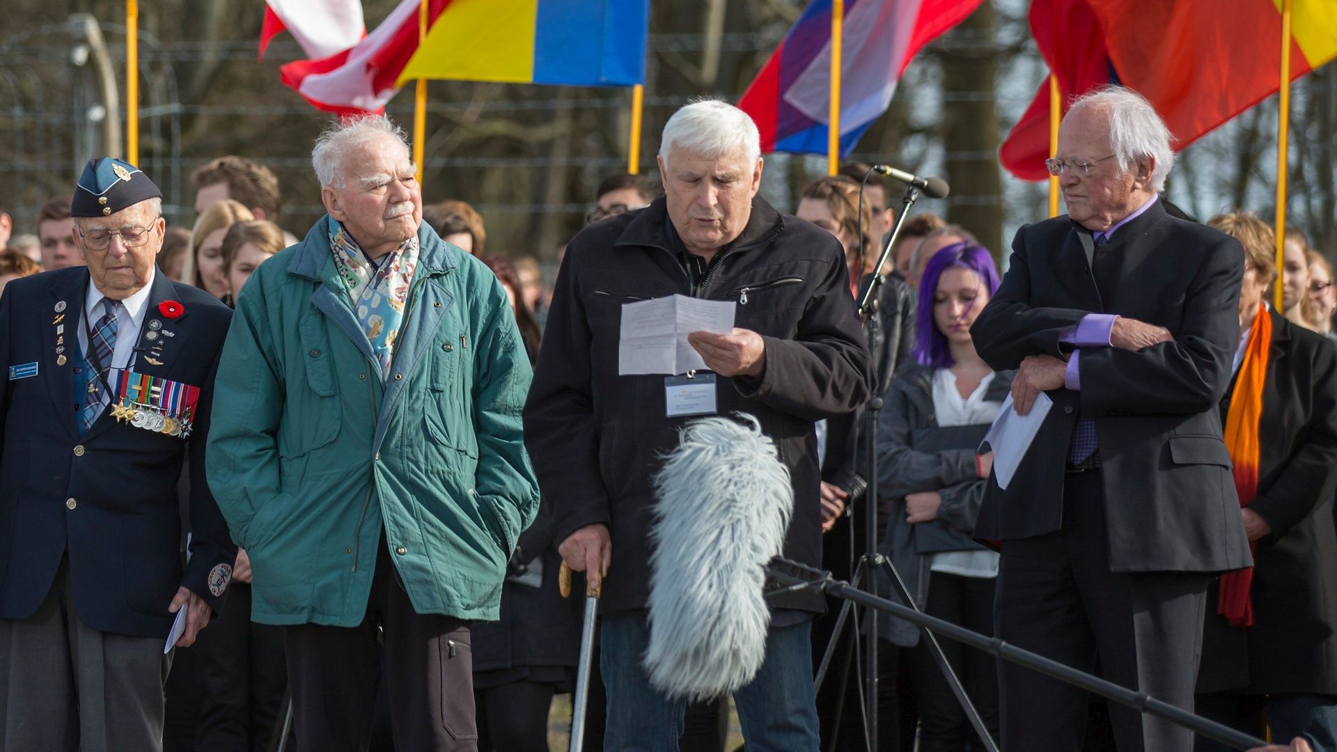 Boris Romantschenko at the Buchenwald memorial on April 12, 2015 