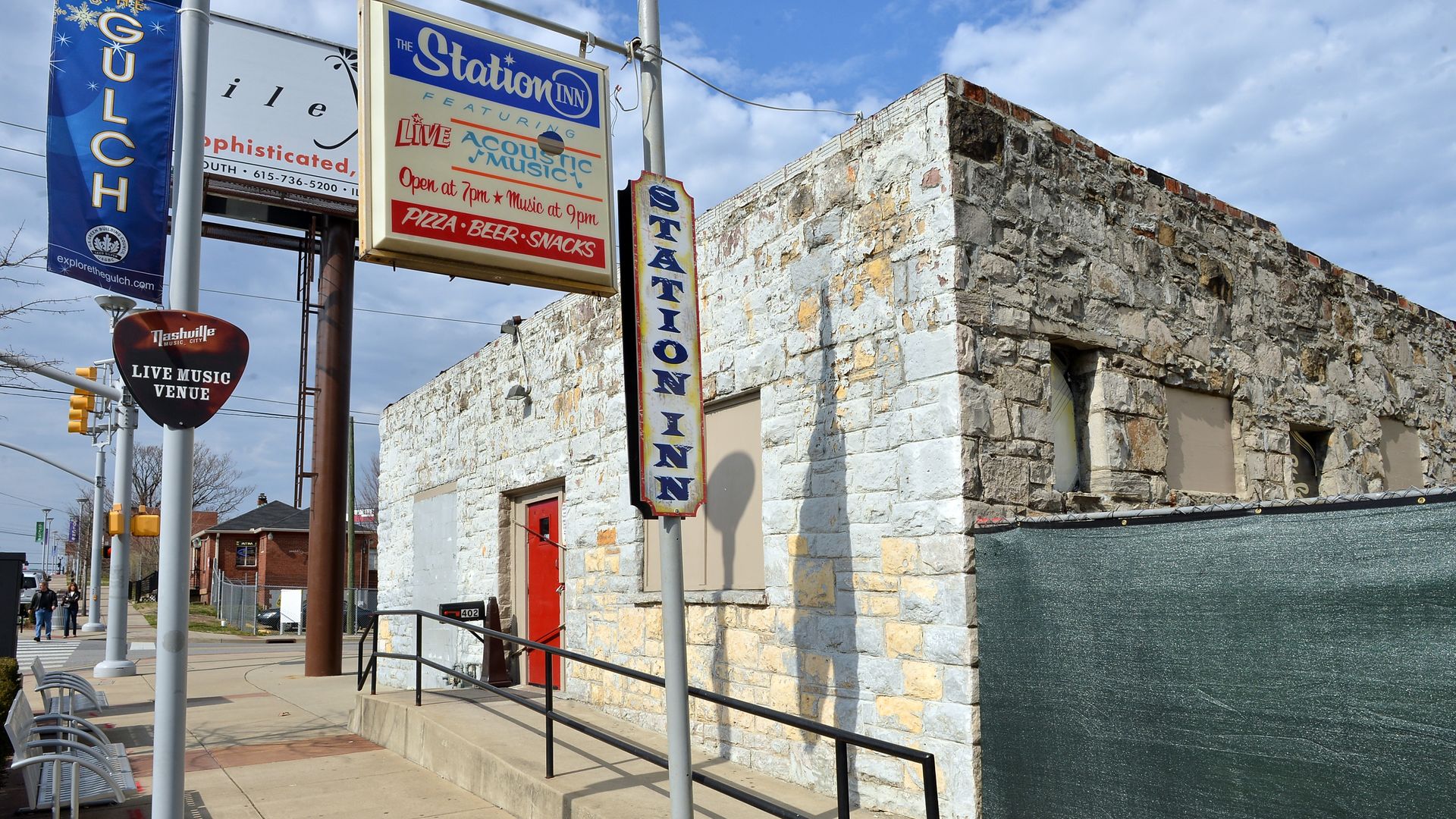 A general view of the exterior of the Station Inn live music club