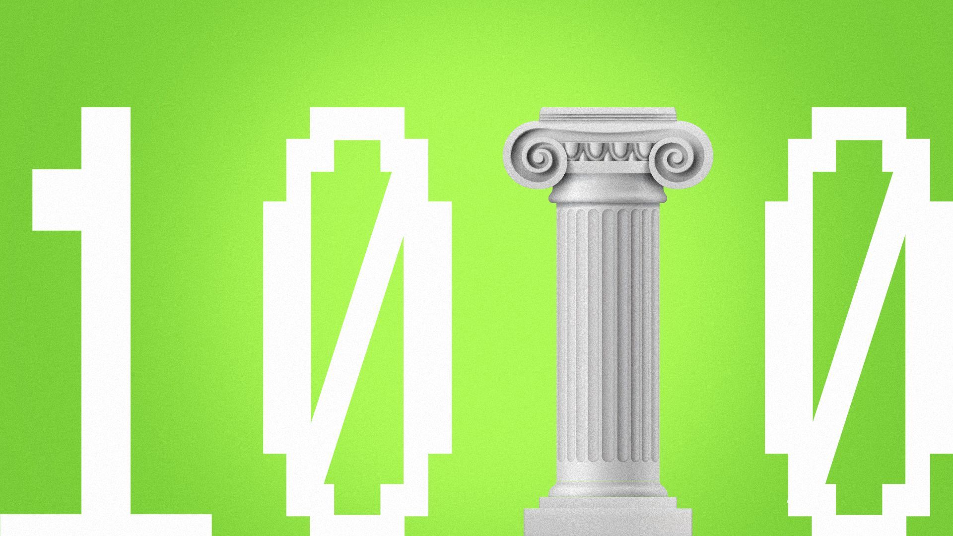 Illustration of binary and a column.