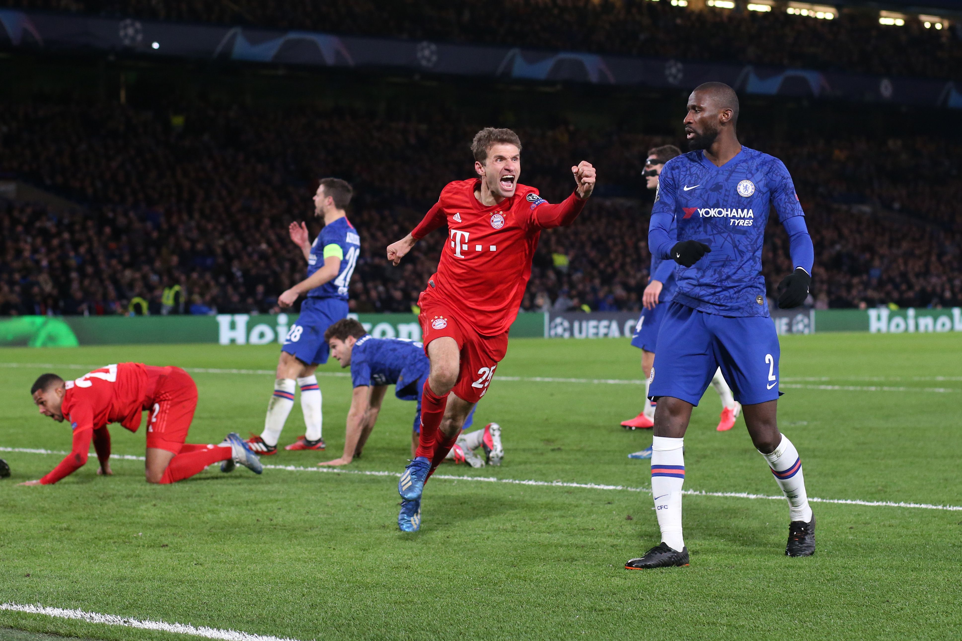 Bayern Munich celebrating